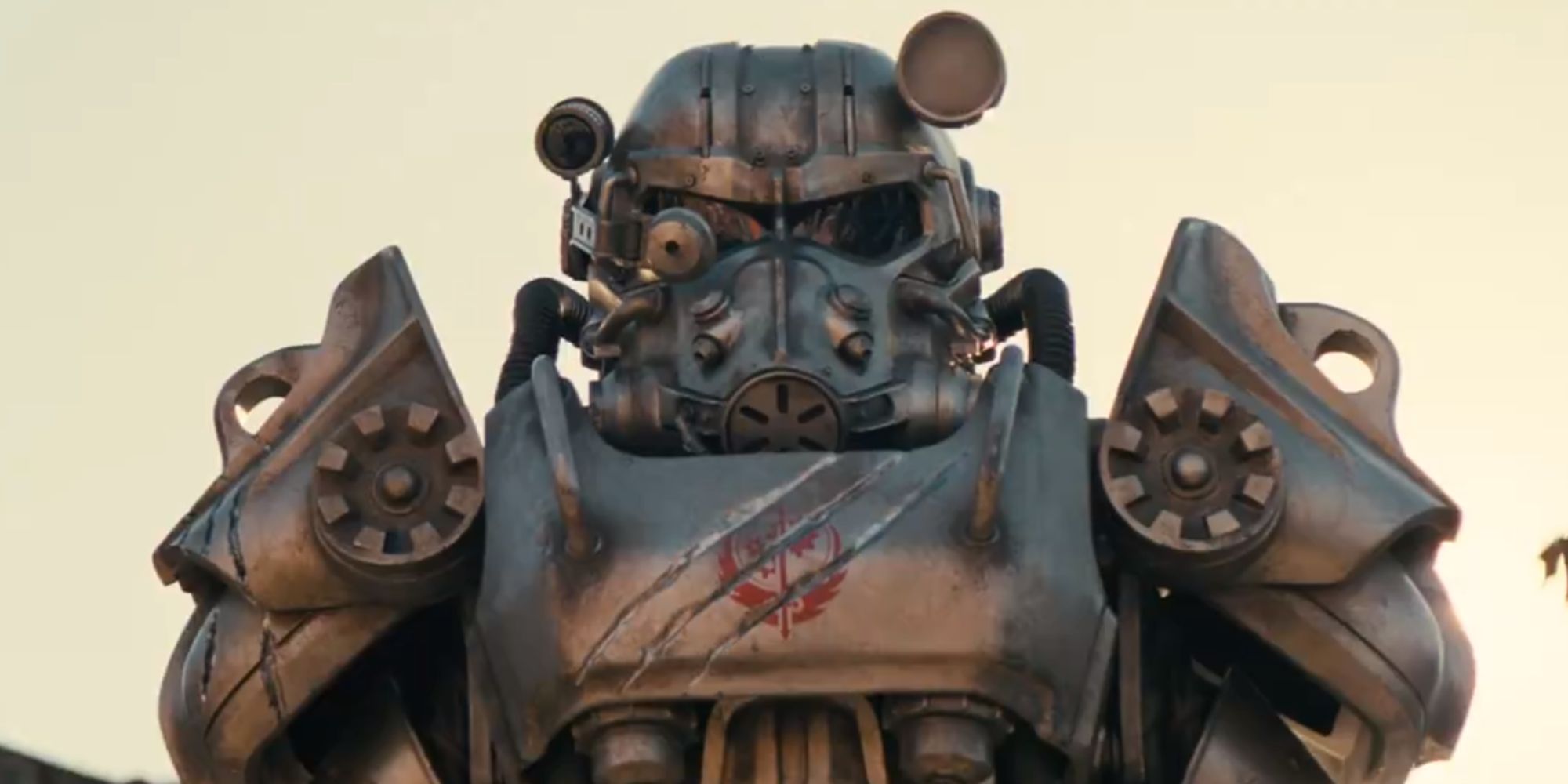 A Brotherhood of Steel soldier in Power Armour in the Fallout TV show