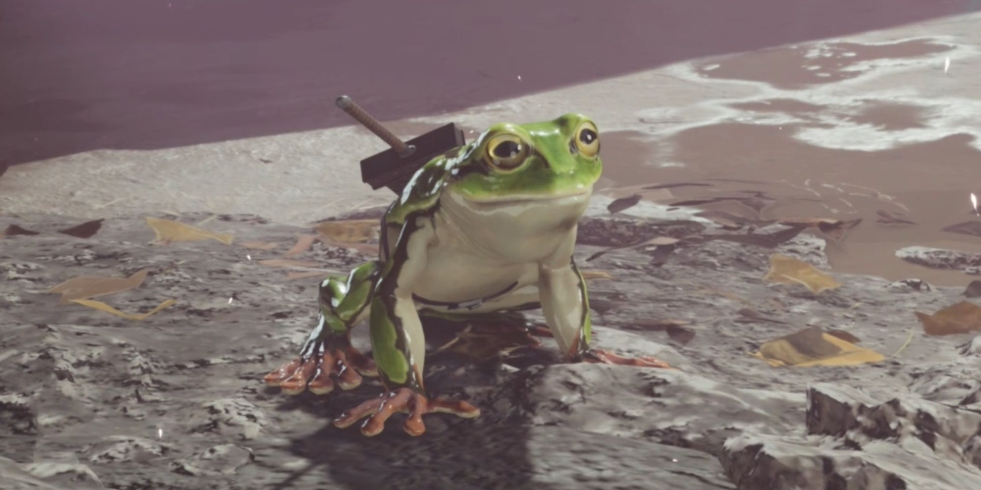 Cloud turned into a Frog during the Calling All Frogs side quest in Final Fantasy 7 Rebirth