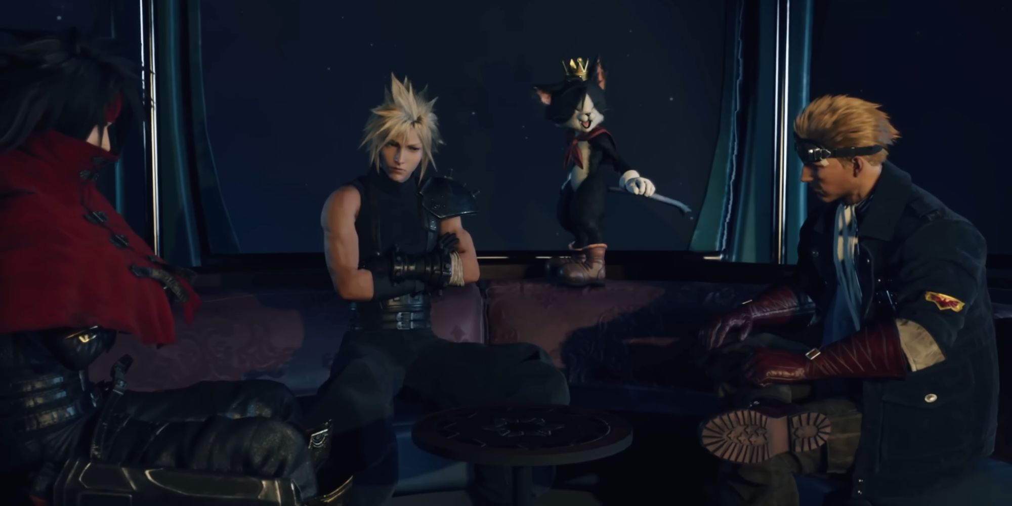 Final Fantasy 7 Rebirth Cloud, Cait Sith, Cid, and Vincent Gold Saucer Date