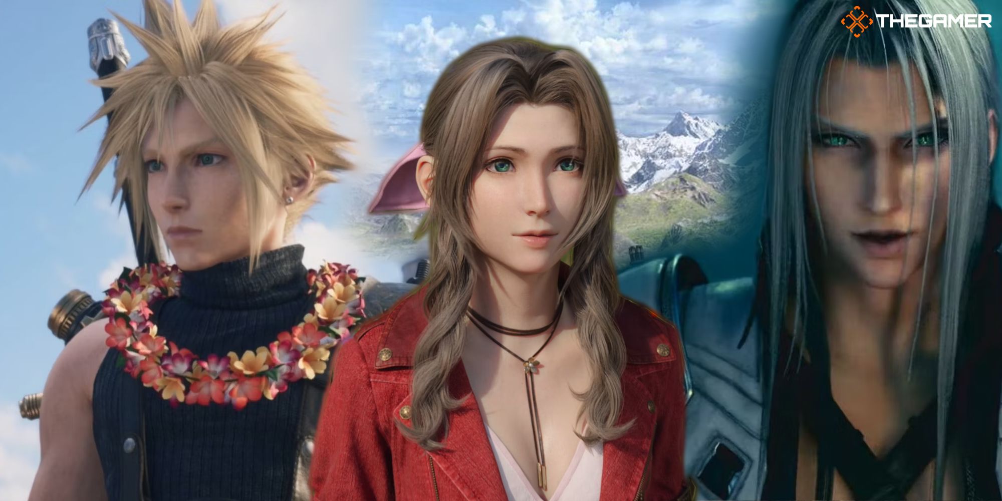 Final Fantasy 7 Cloud, Aerith, and Sephiroth