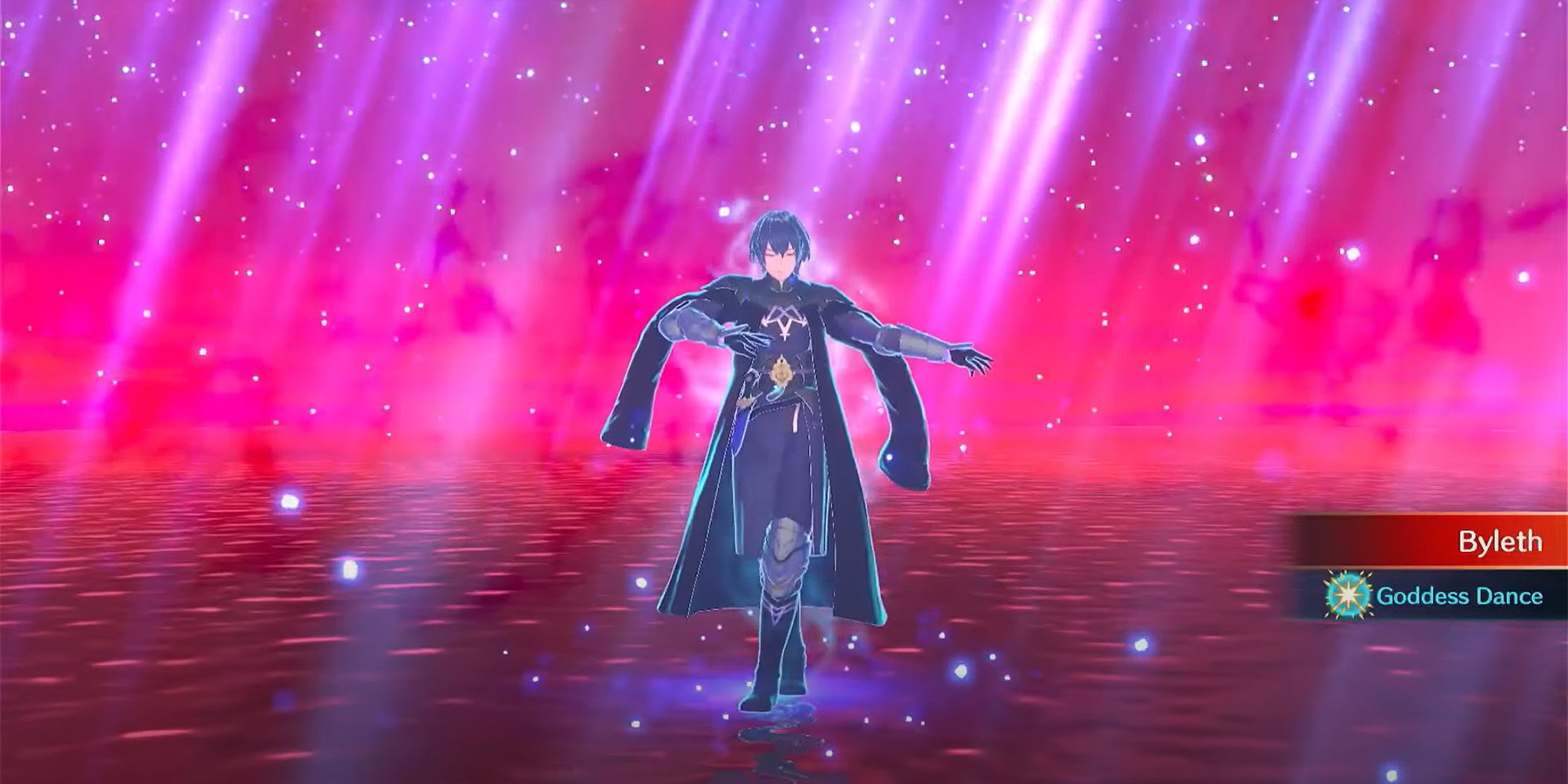 Byleth doing the Goddess Dance in Fire Emblem Engage