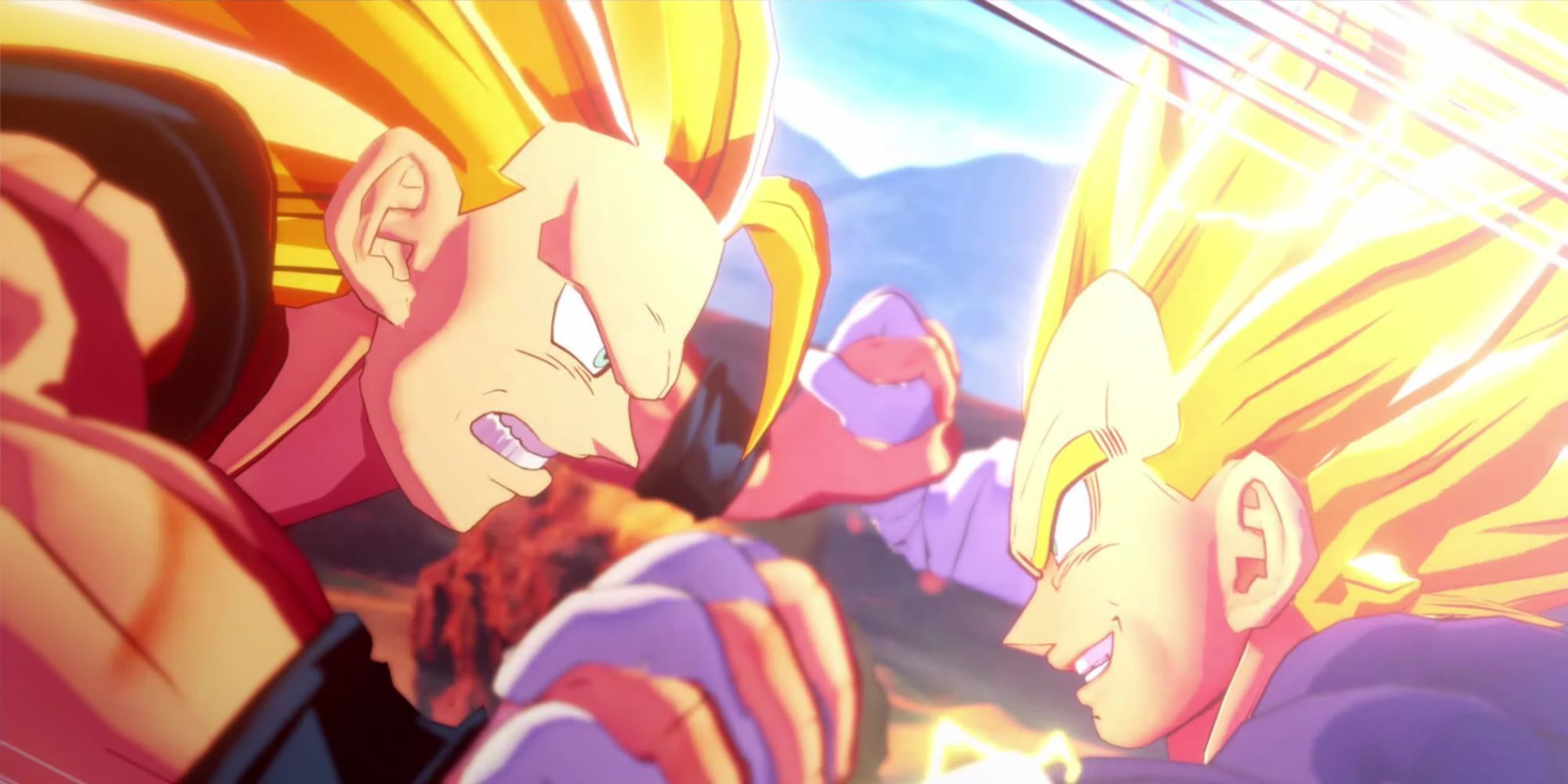 Goku and Vegeta fighting in Dragon Ball Z: Kakarot.