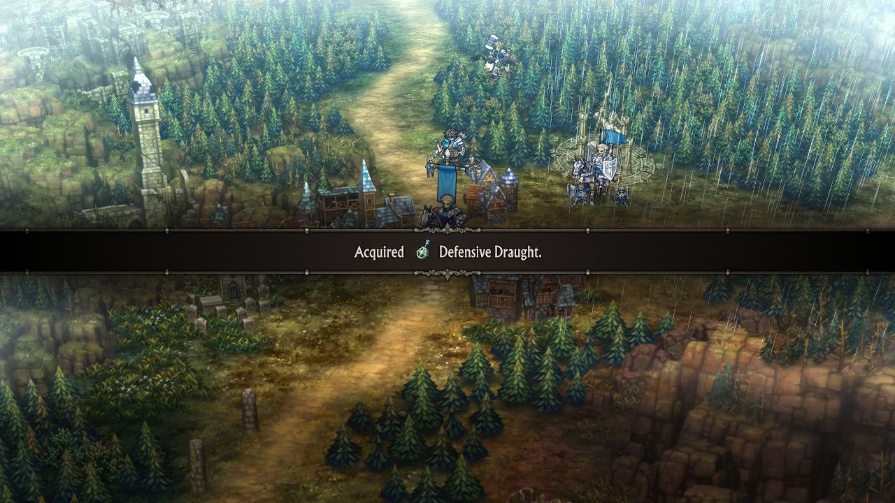 A screenshot of the player obtaining an item in Unicorn Overlord