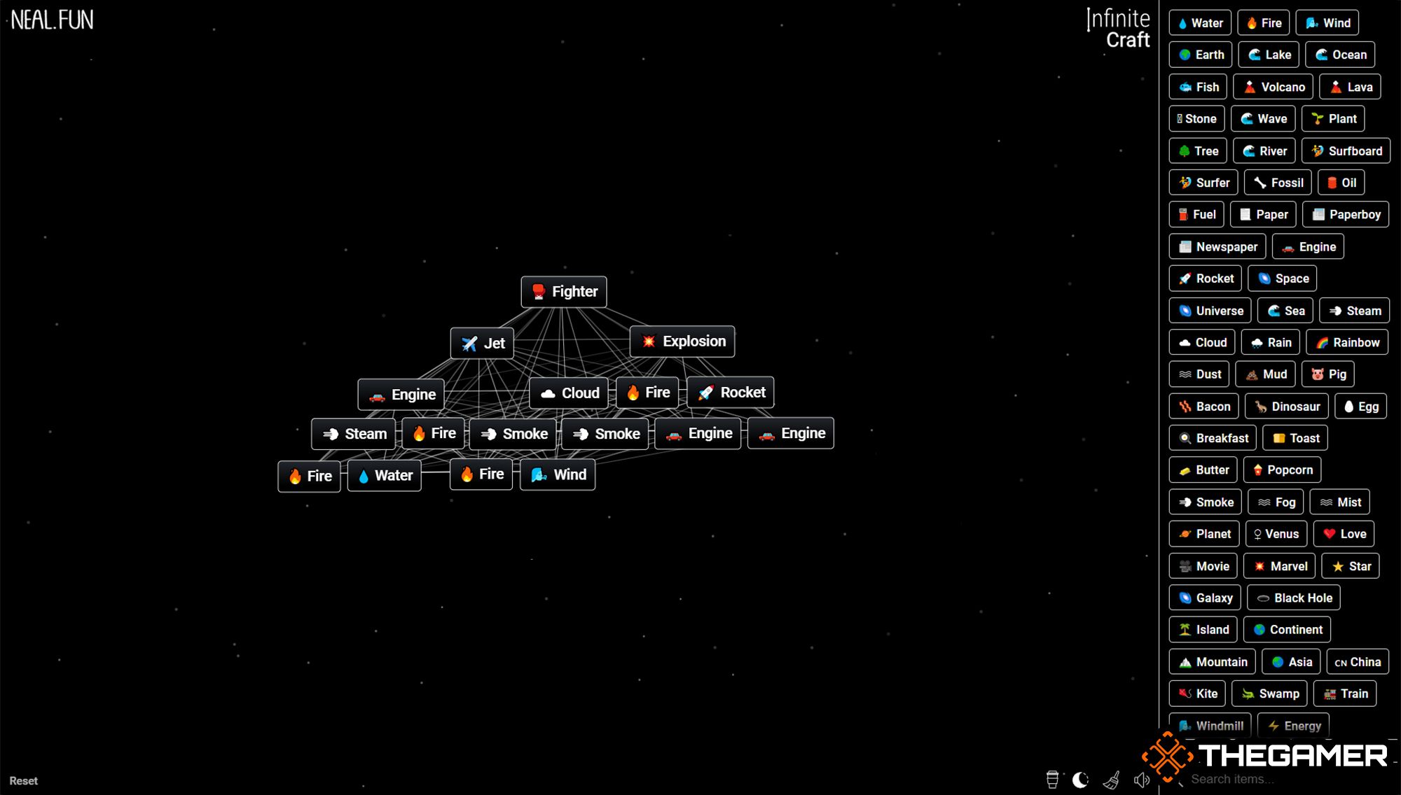 Infinite Craft - Crafting Fighter By Combining Jet And Explosion