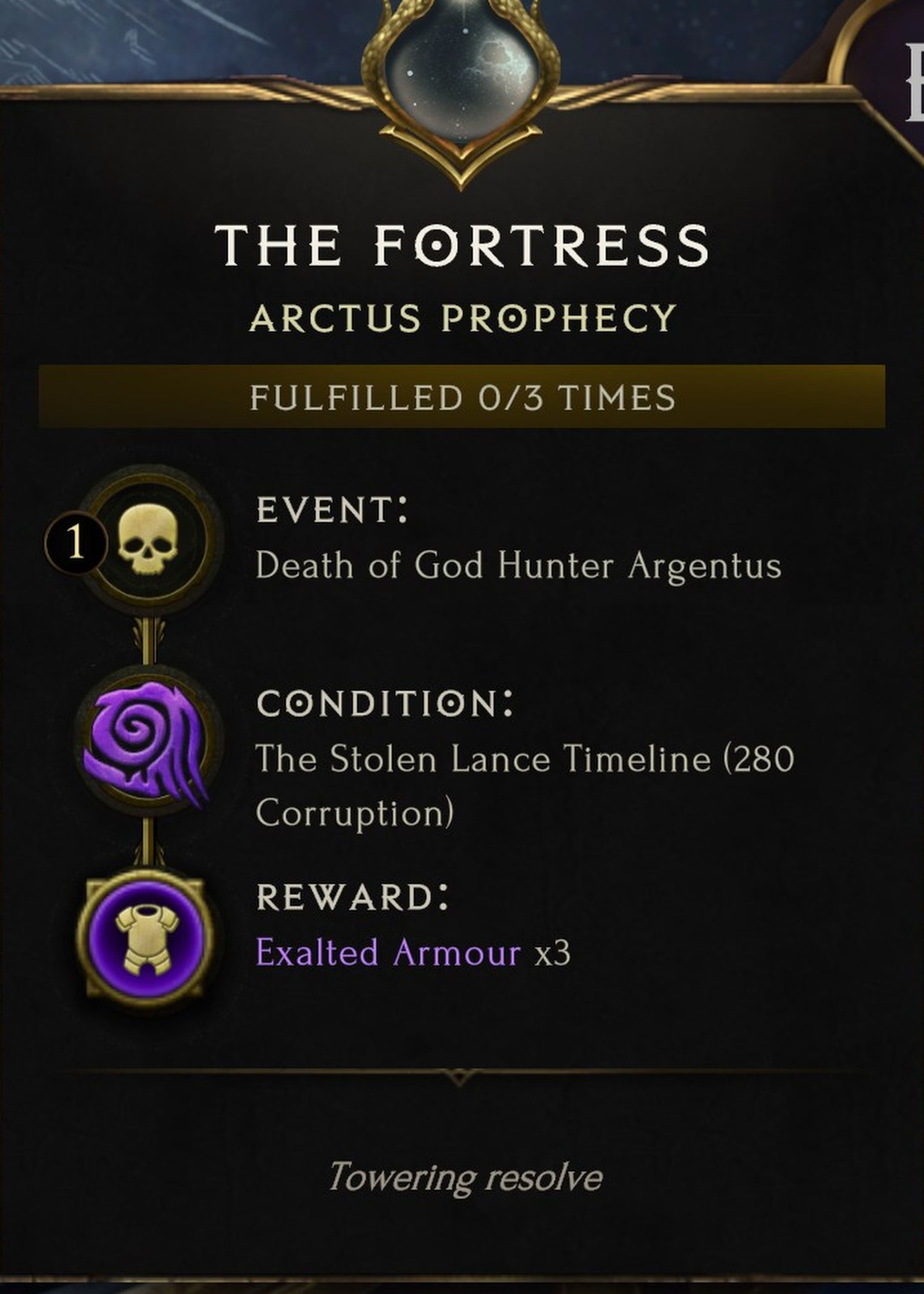 Last Epoch Fortress Prophecy