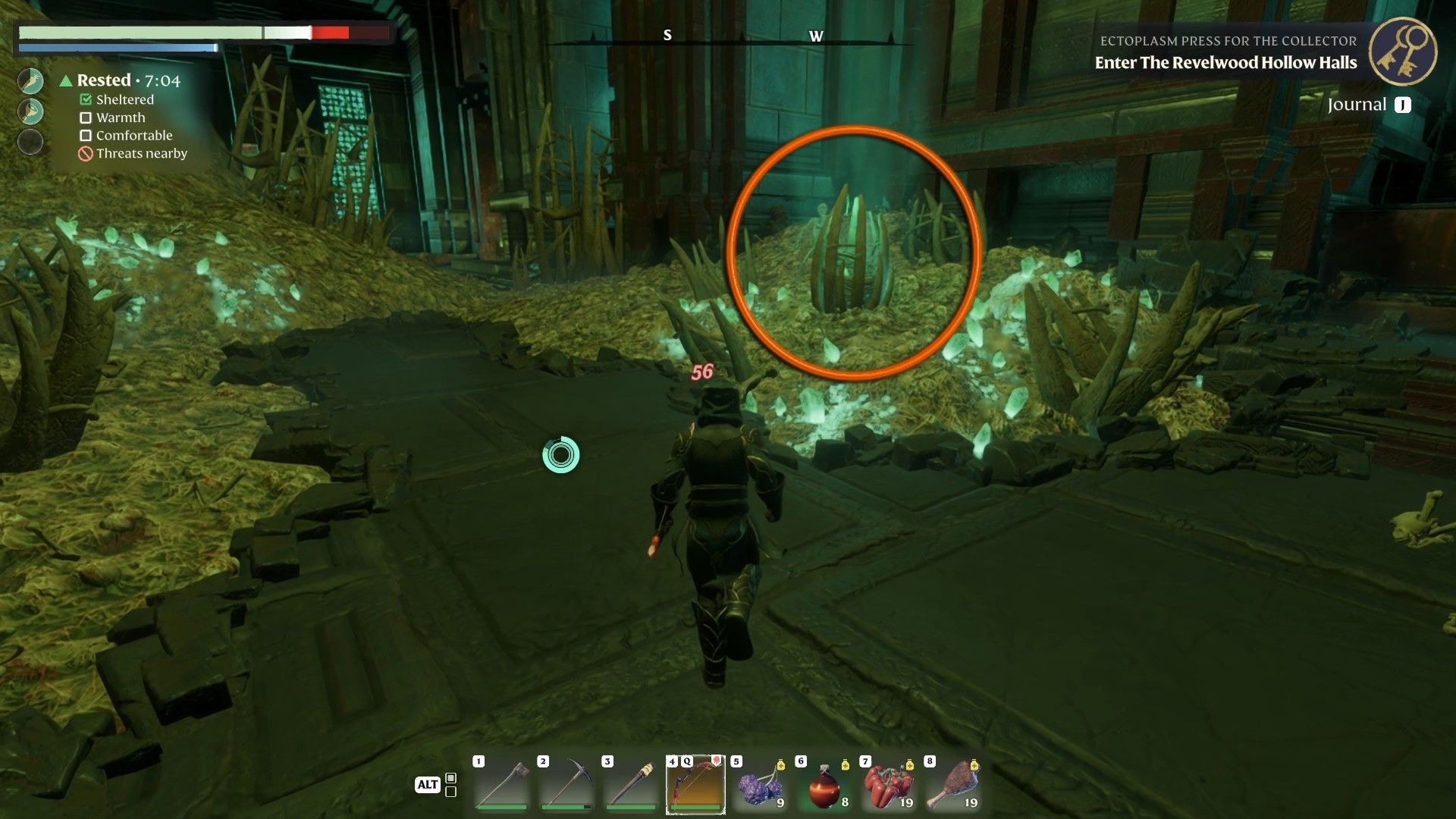 Magical Pile of Bones that spawns skeletons in Enshrouded