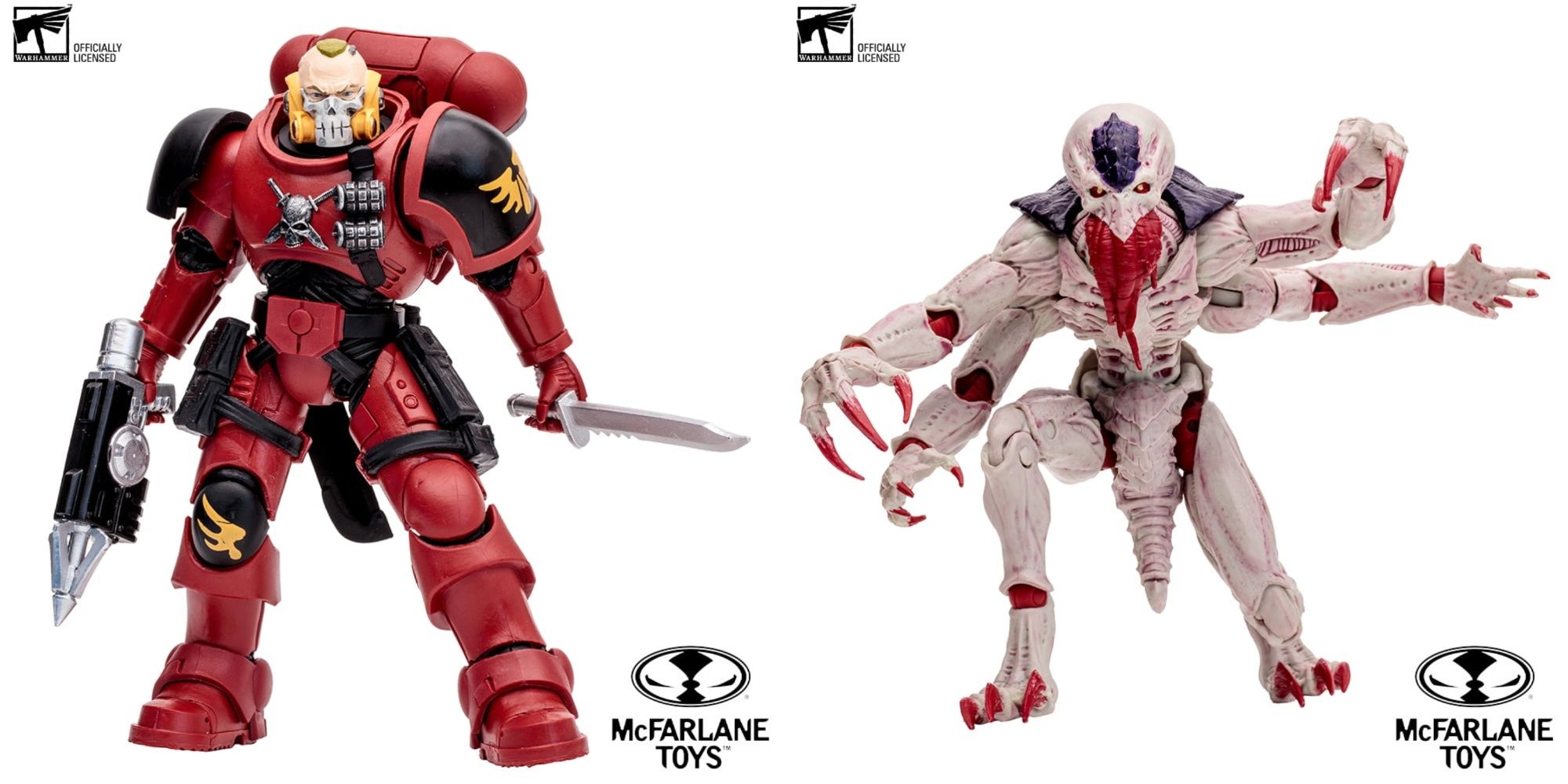 Blood Angels Reiver Sergeant and Ymgarl Genestealer warhammer action figures