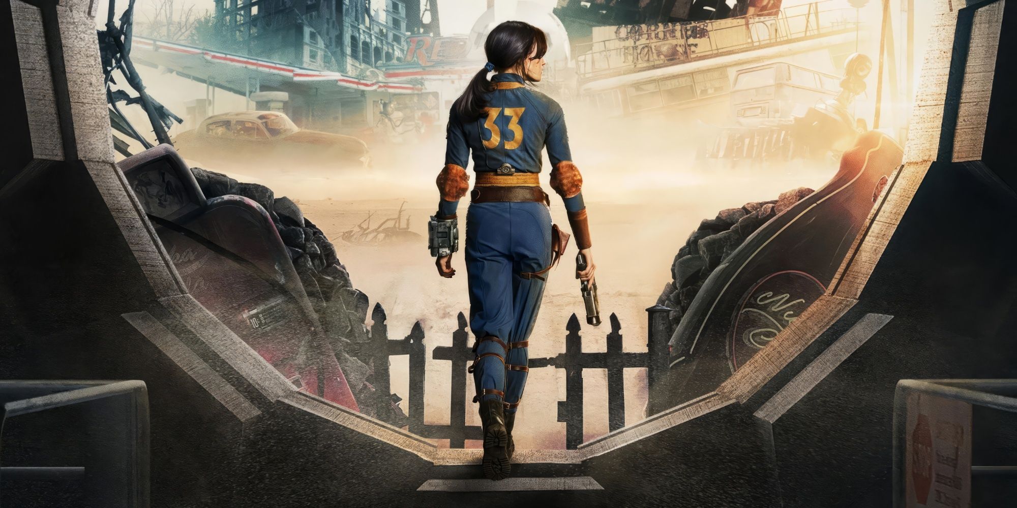 Fallout TV Show - key art of exiting the vault 