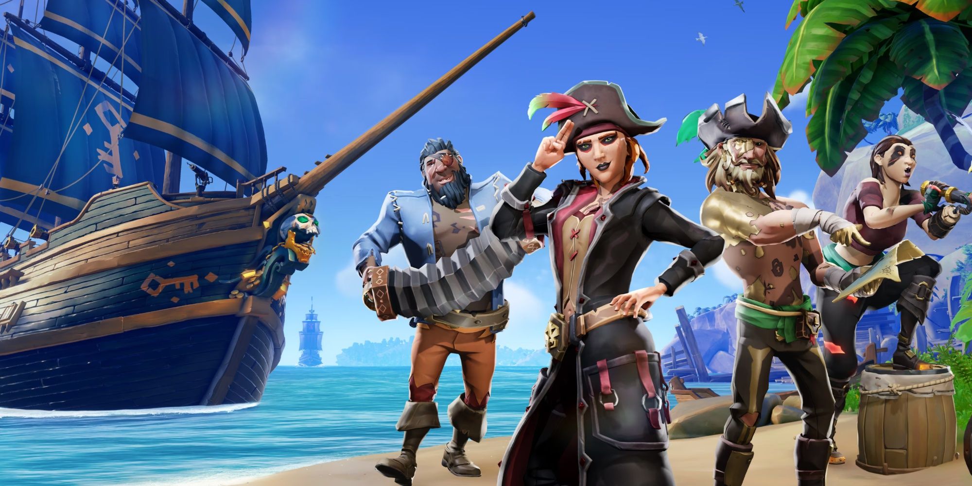 sea of thieves characters on an island