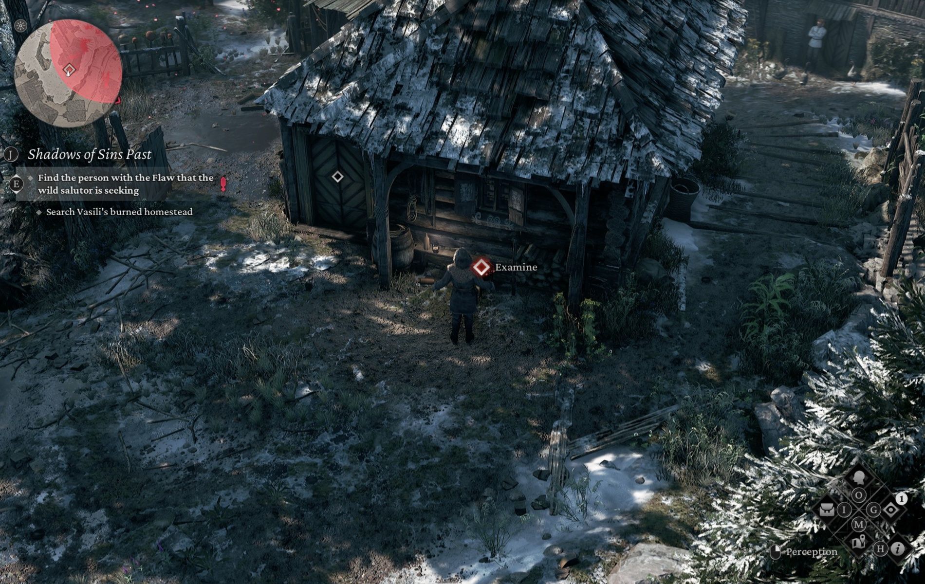 Wictor approaching Vesna&rsquo;s home to talk with her in The Thaumaturge.