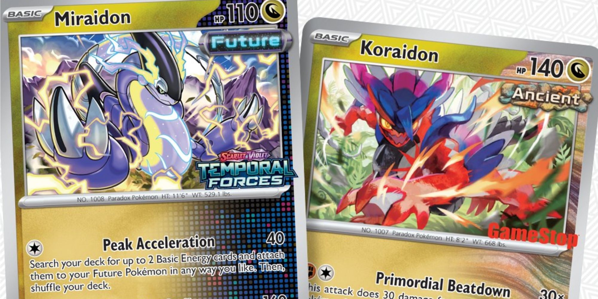 miraidon and koraidon pokemon cards