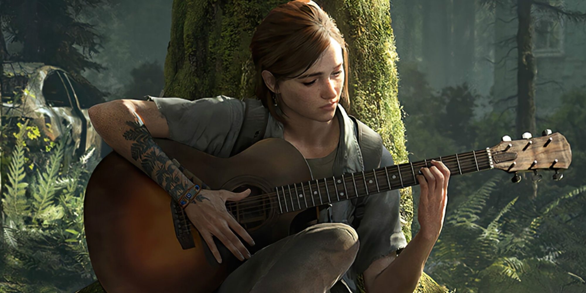 ellie playing guitar in the last of us part 2