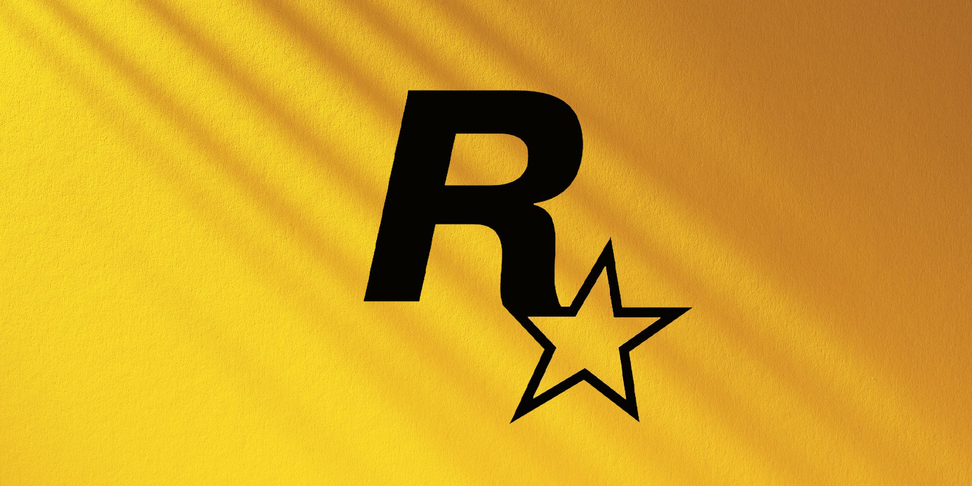 NEWS Rockstar logo over yellow background with light beams overlayed-1