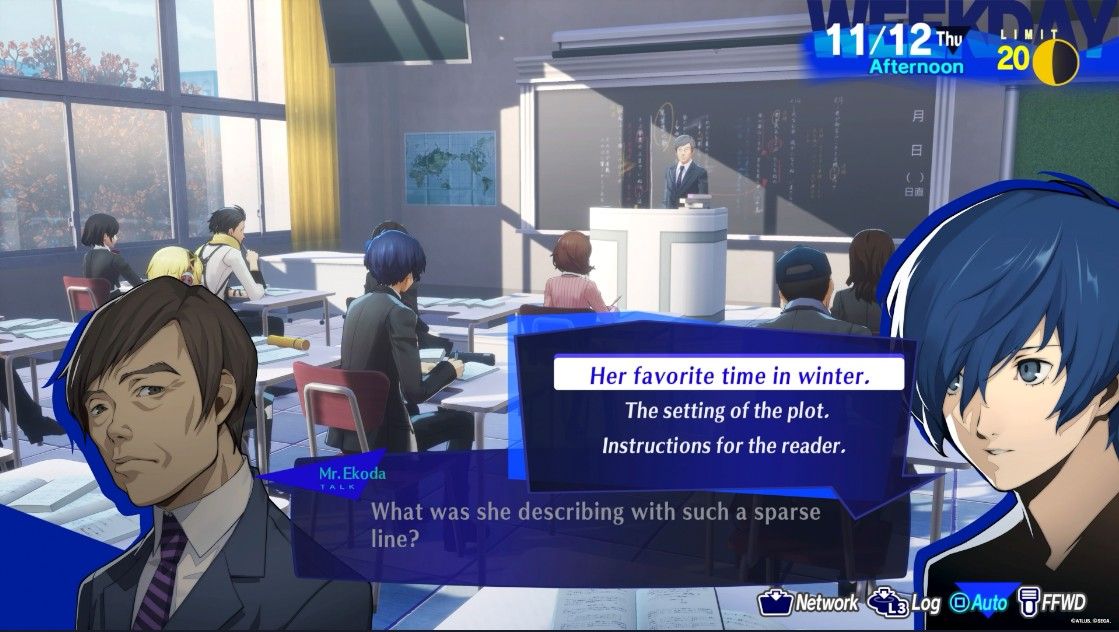 november class questions persona 3 reload p3r classroom answers