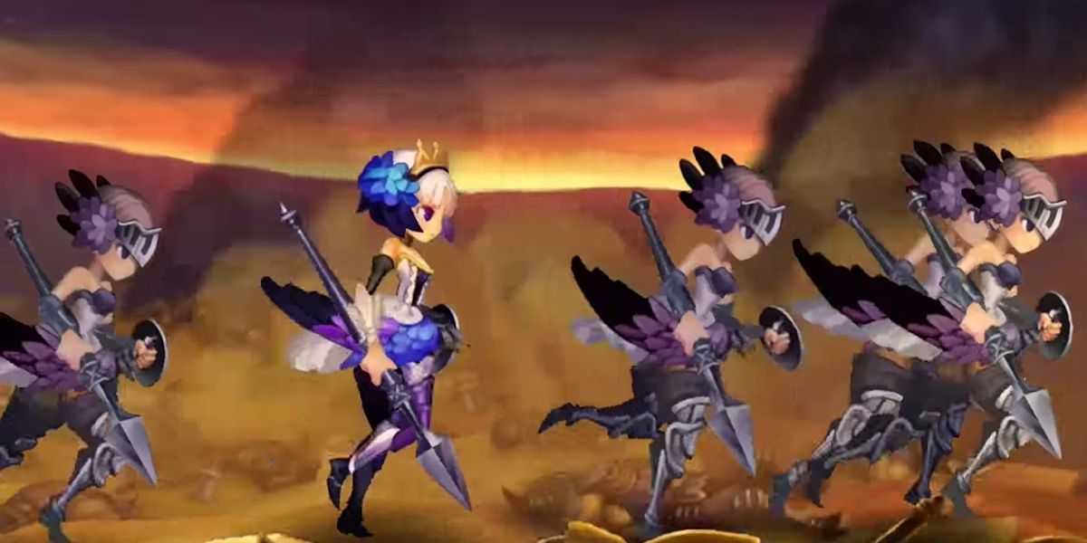 Gwendolyn with her Valkyrie sisters in Odin Sphere Leifthrasir