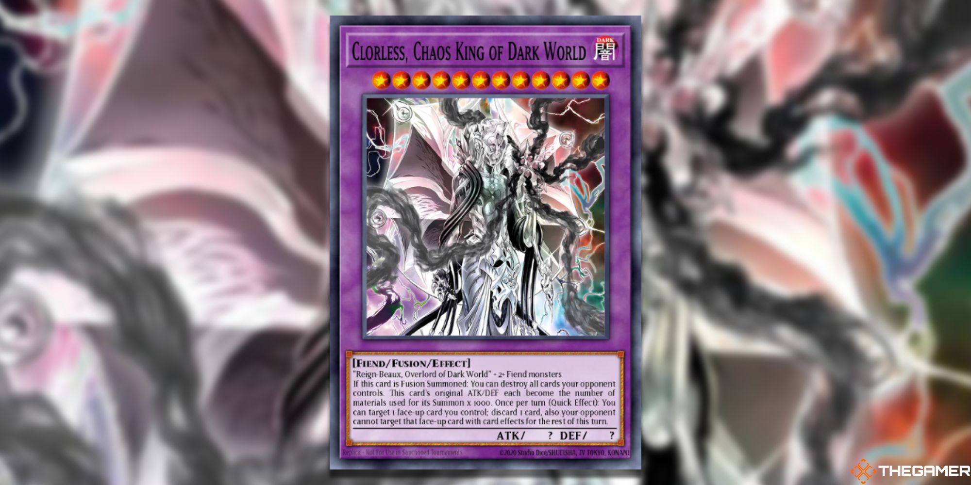 Yu-Gi-Oh! Clorless, Chaos King of the Dark World Card Art