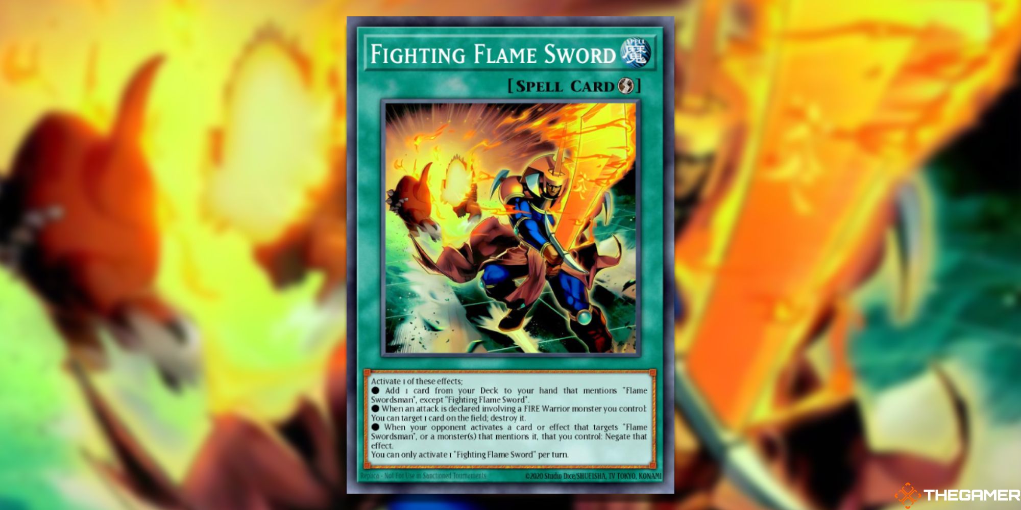 Fighting Flame Sword Yu-Gi-Oh! Card Art