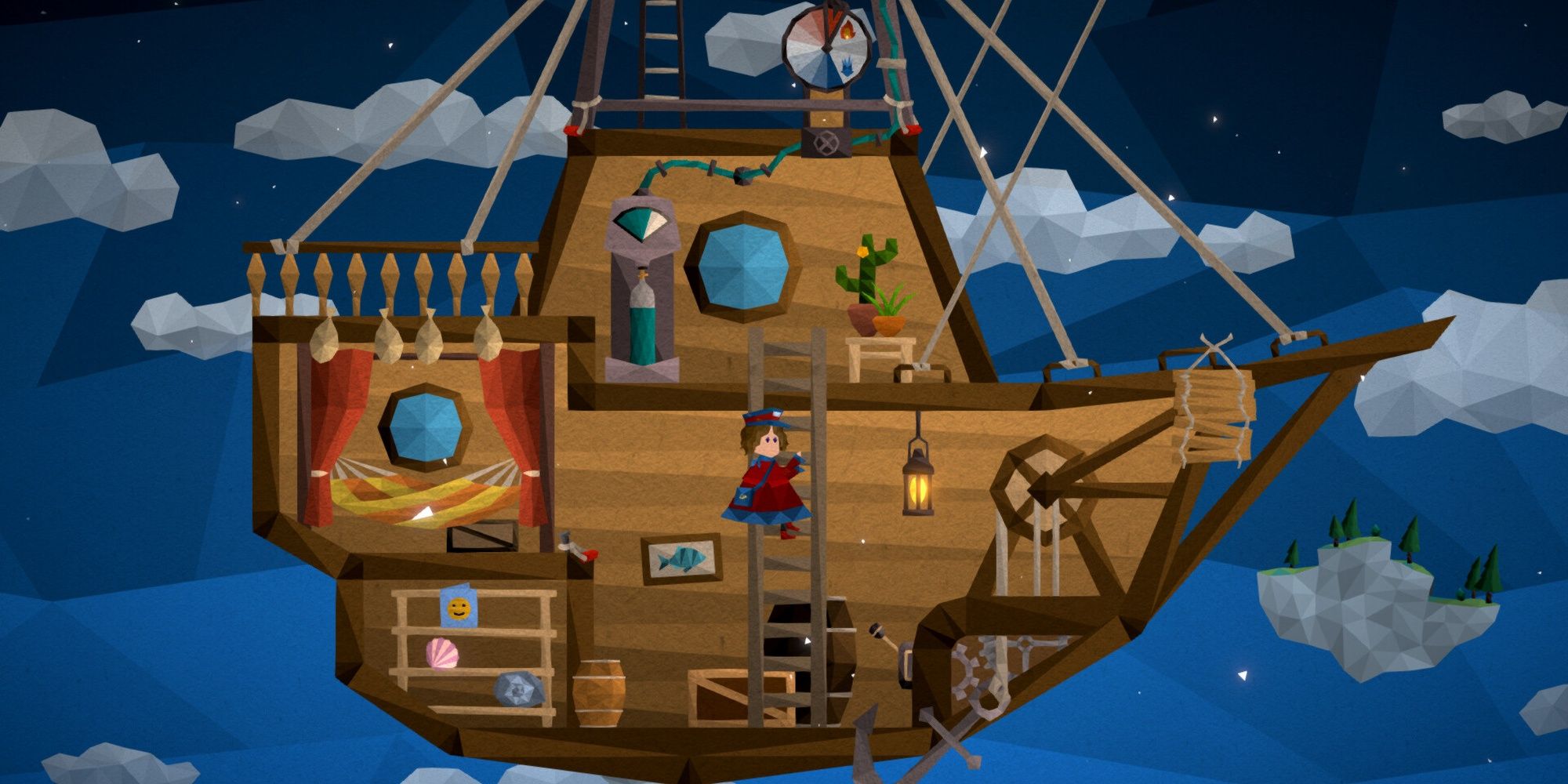 Passing By: A Tailwind Journey - The Explorable Rooms Within The Wooden Airship