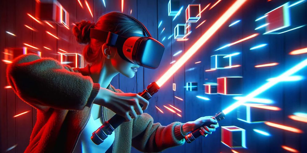 Playing with a Saber Vr VR