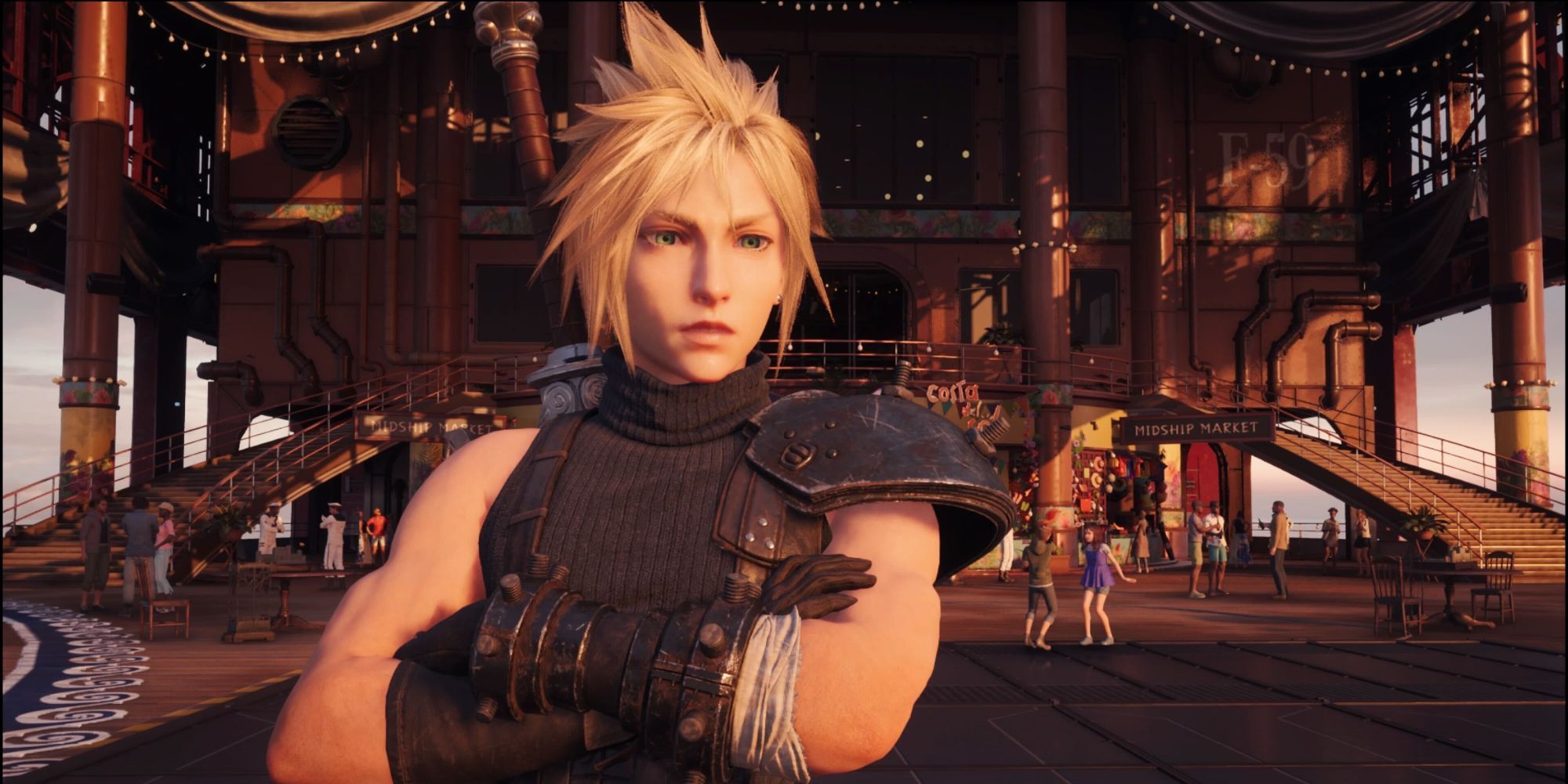 Cloud looking annoyed in Final Fantasy 7 Rebirth.