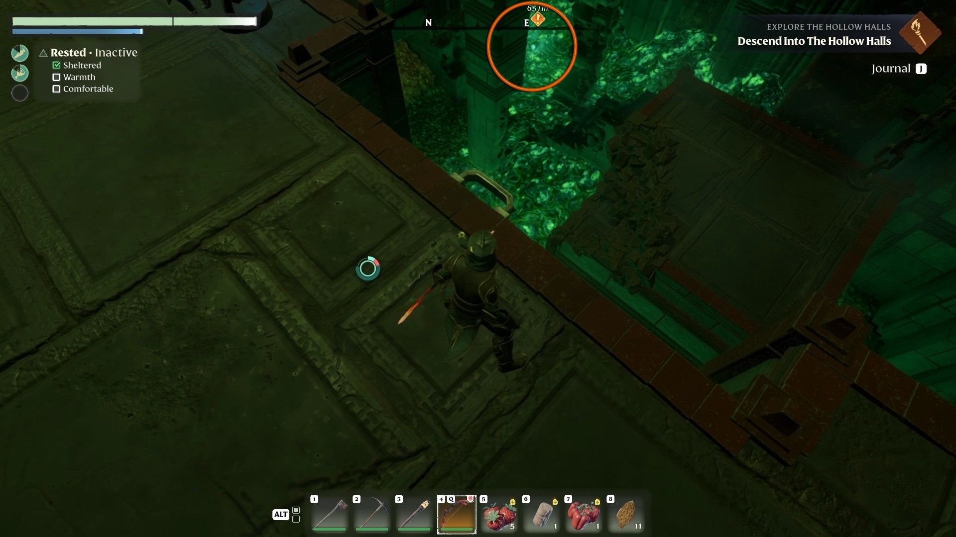 Sixth Orb in the underground area of the third area of the Hollow Halls in Enshrouded