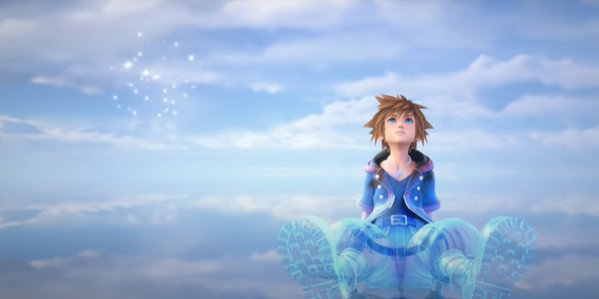 Sora sitting on the ground in The Final World next to Nameless Star in Kingdom Hearts 3-1
