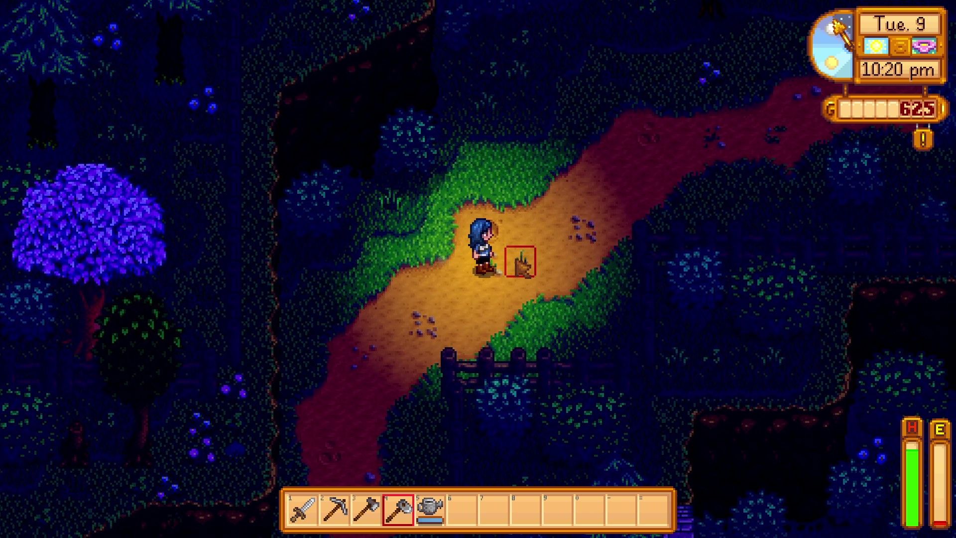 Stardew Valley random sprouts where carrot seeds can be dug up