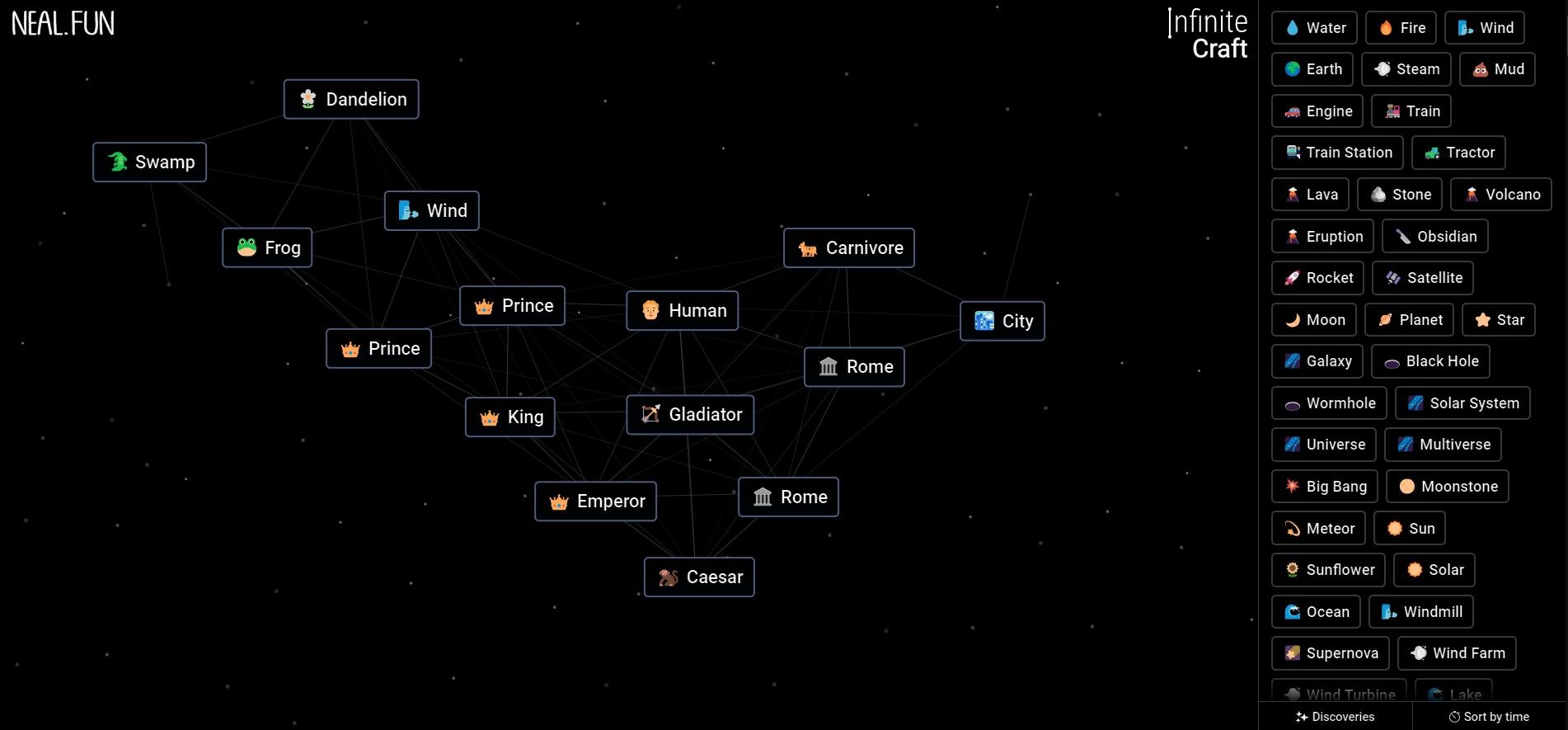 Infinite Craft Steps to craft Caesar