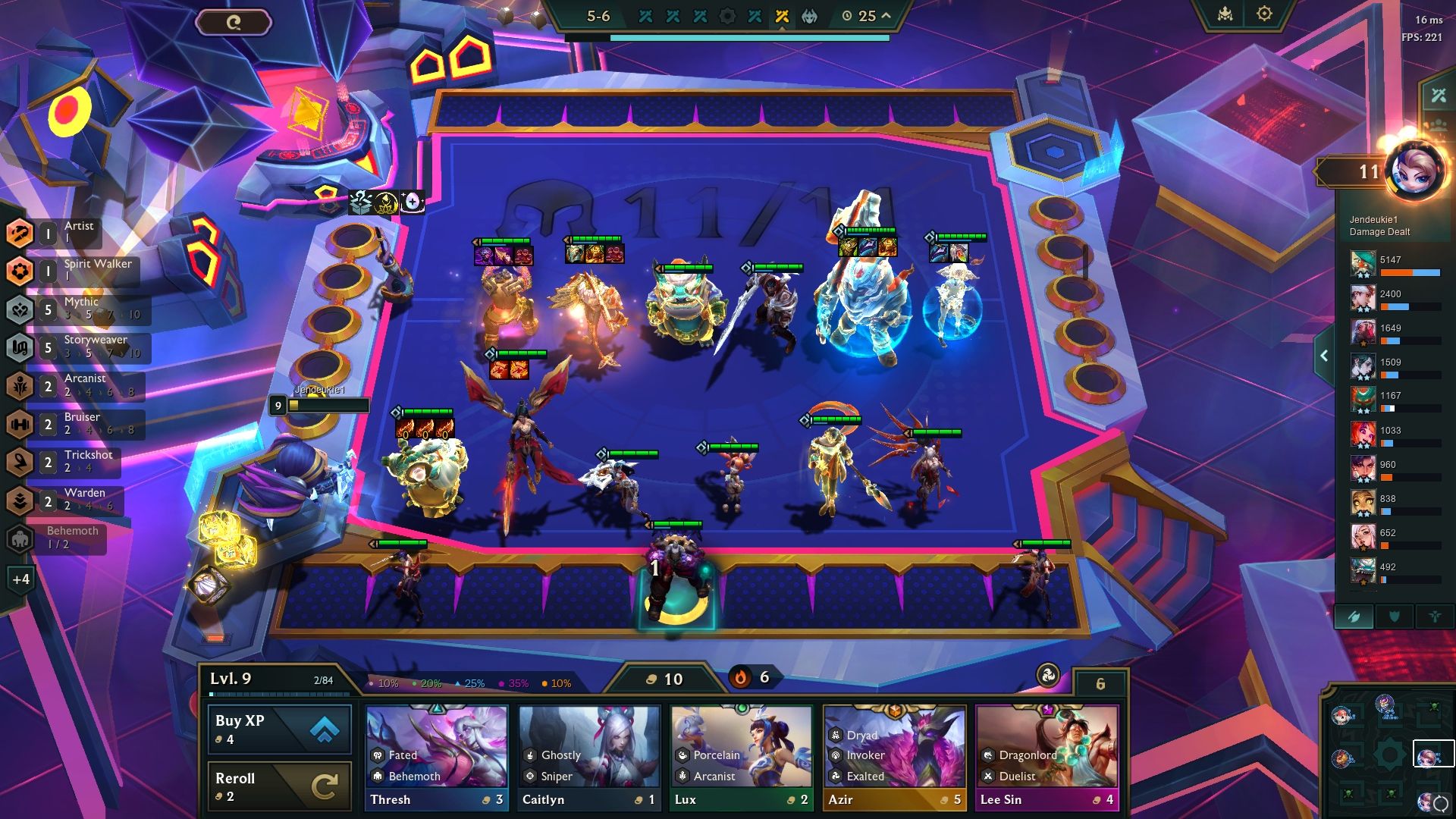 Storyweaver team mixed with Mythic in Teamfight Tactics