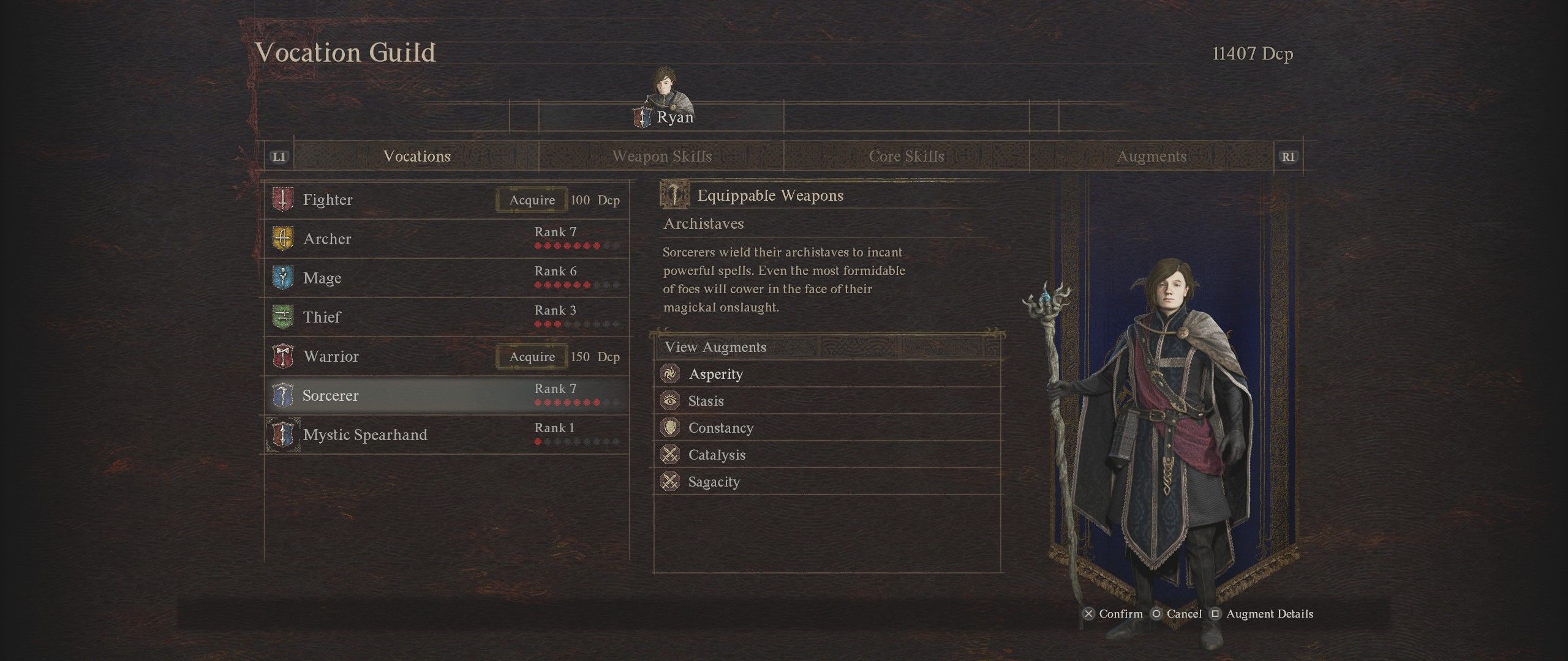The vocation menu in Dragon&rsquo;s Dogma 2