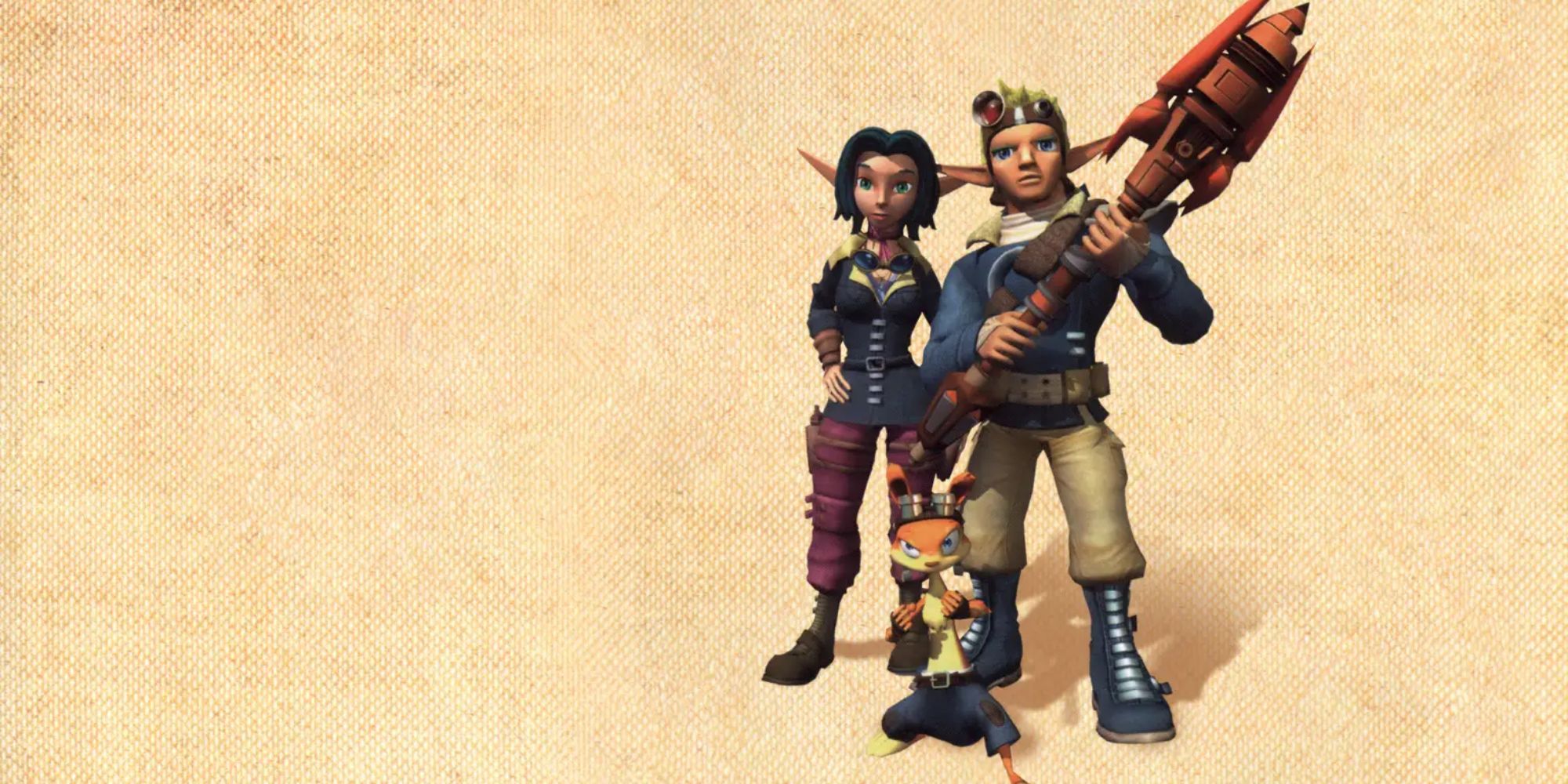 Jak, Kiera, and Daxter in The Lost Frontier.