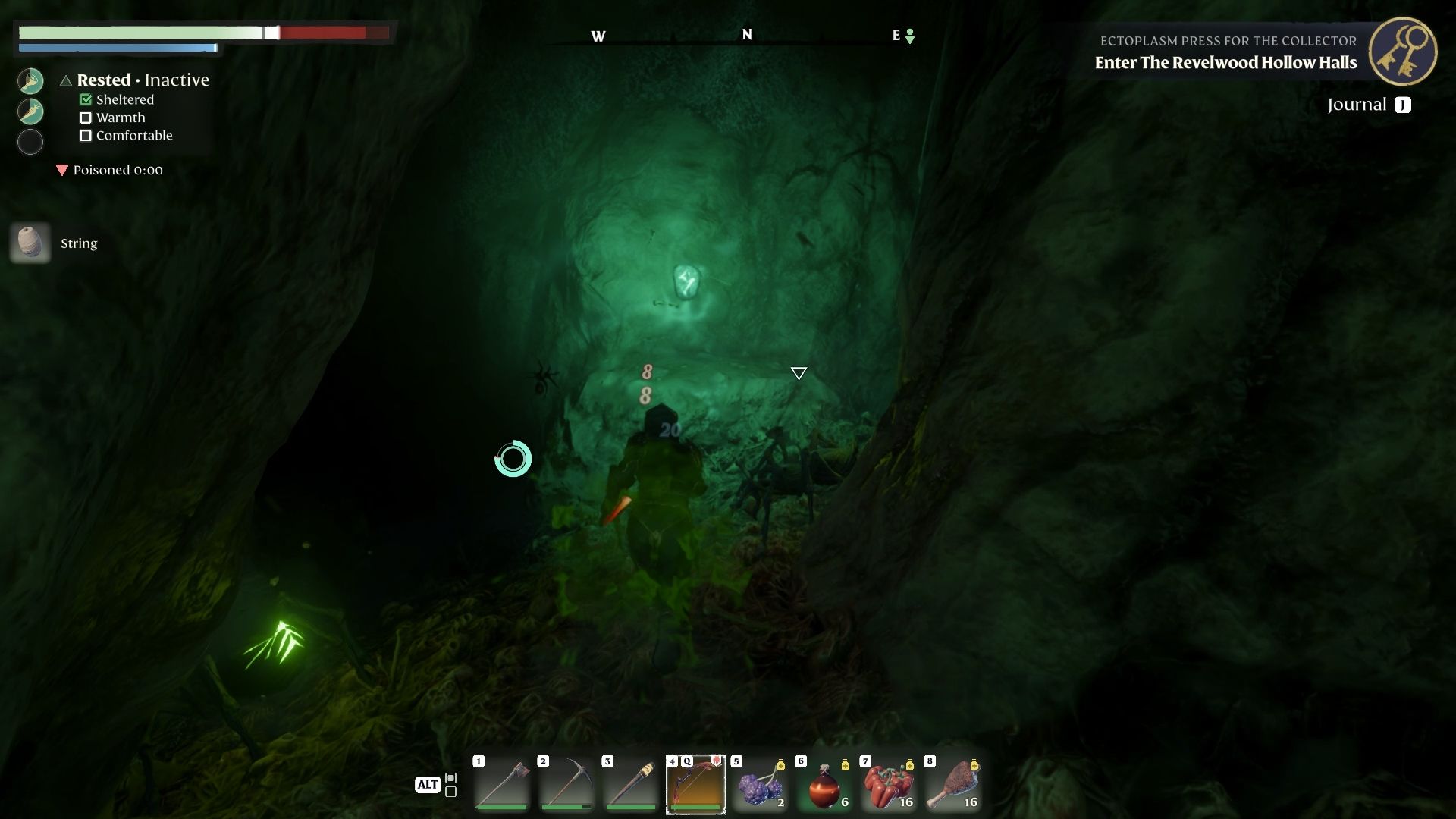 Fifth Rune inside a spider cave in Revelwood Hollow Halls in Enshrouded