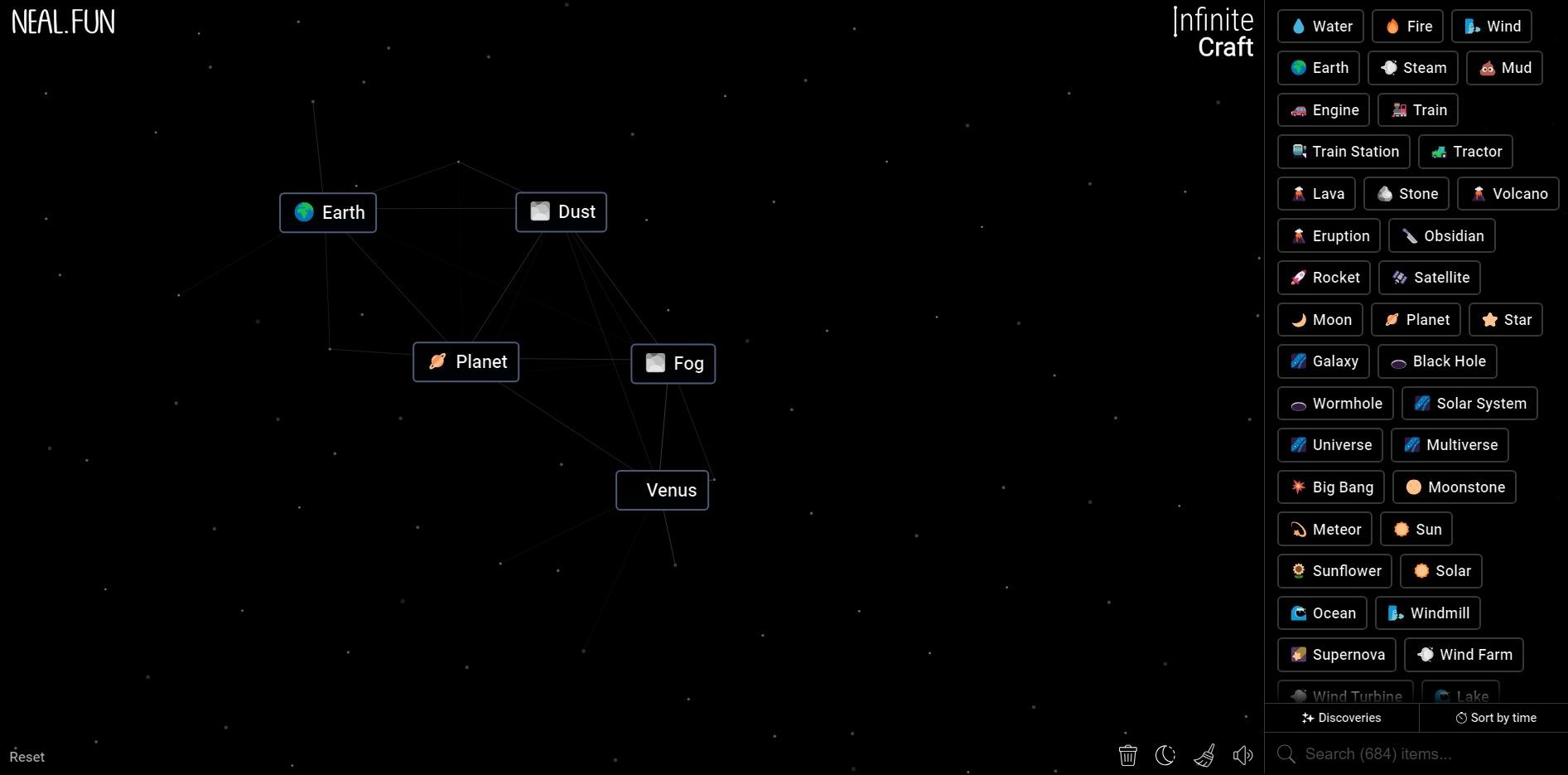 recipe to craft venus in infinite craft
