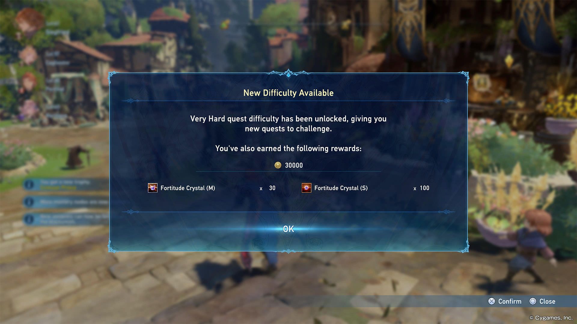 very hard quests unlock pop up