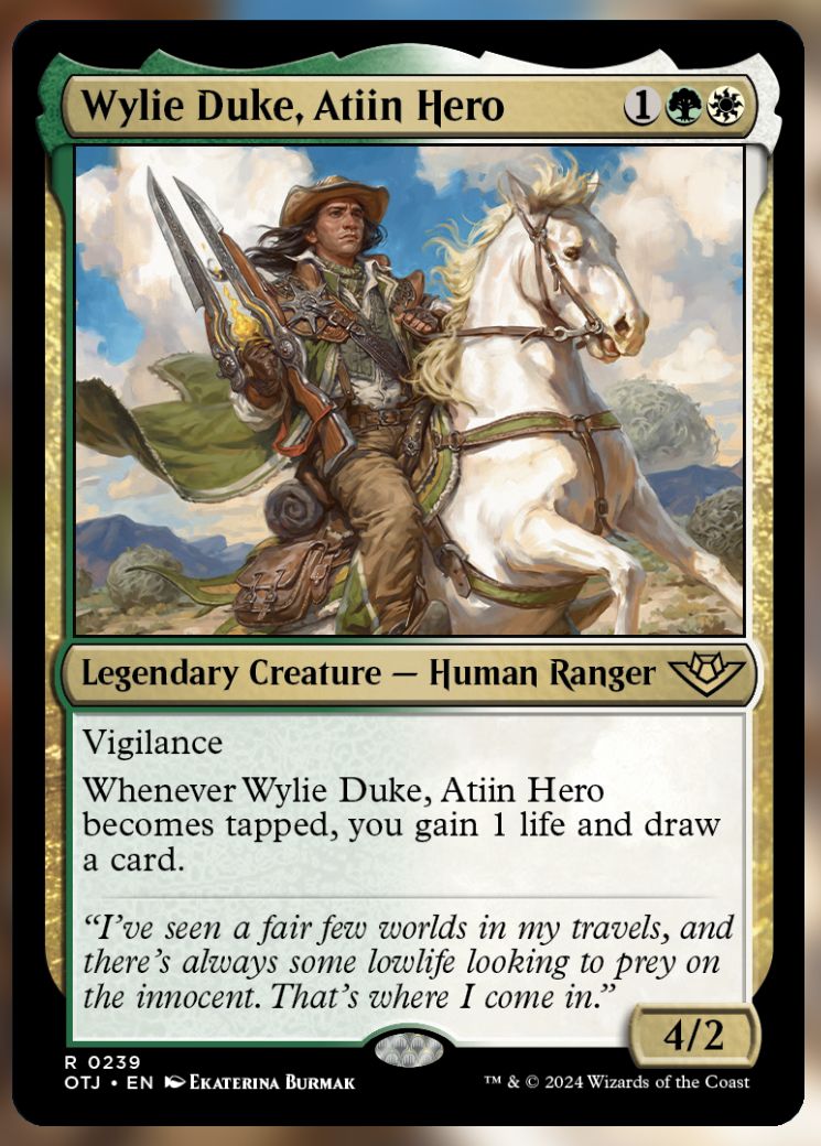 Wylie Duke, Atiin Hero
