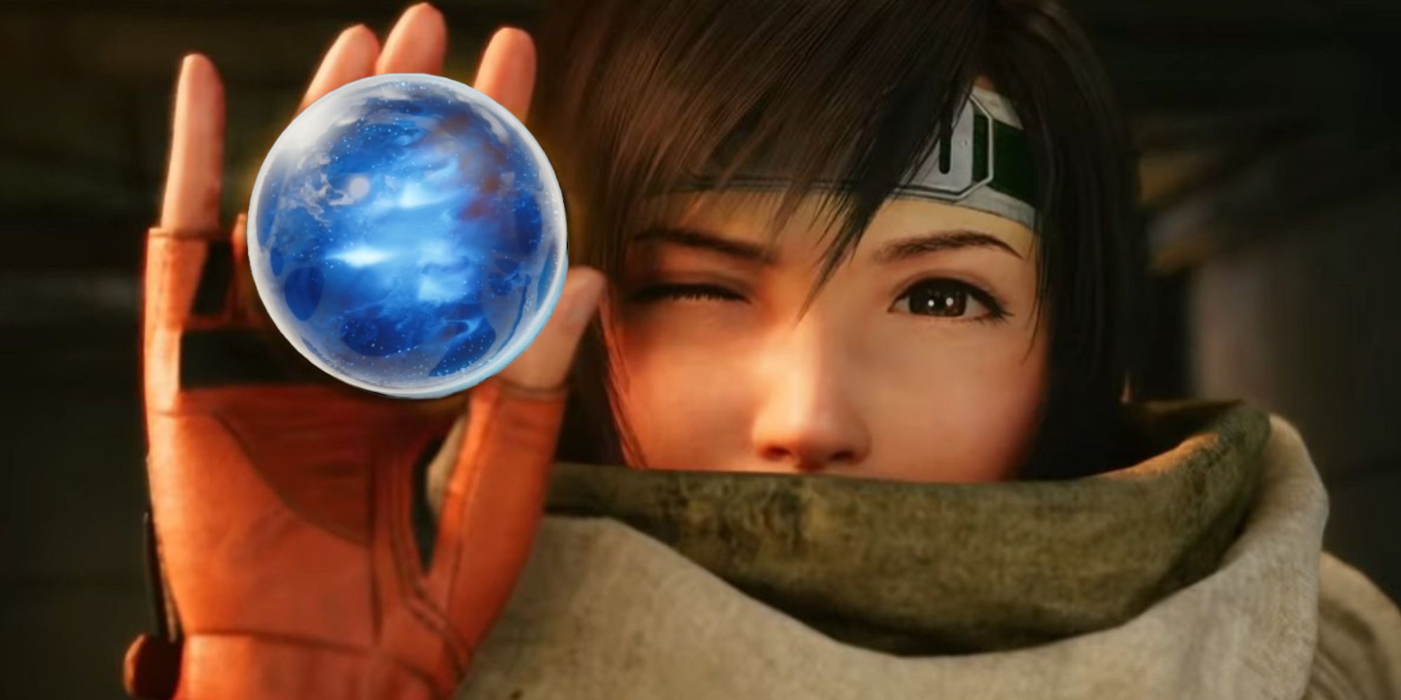 How To Get The Elemental Materia In Final Fantasy VII Rebirth   Yuffie Is Holding A Blue Materia In Her Hand Ff7 Rebirth 