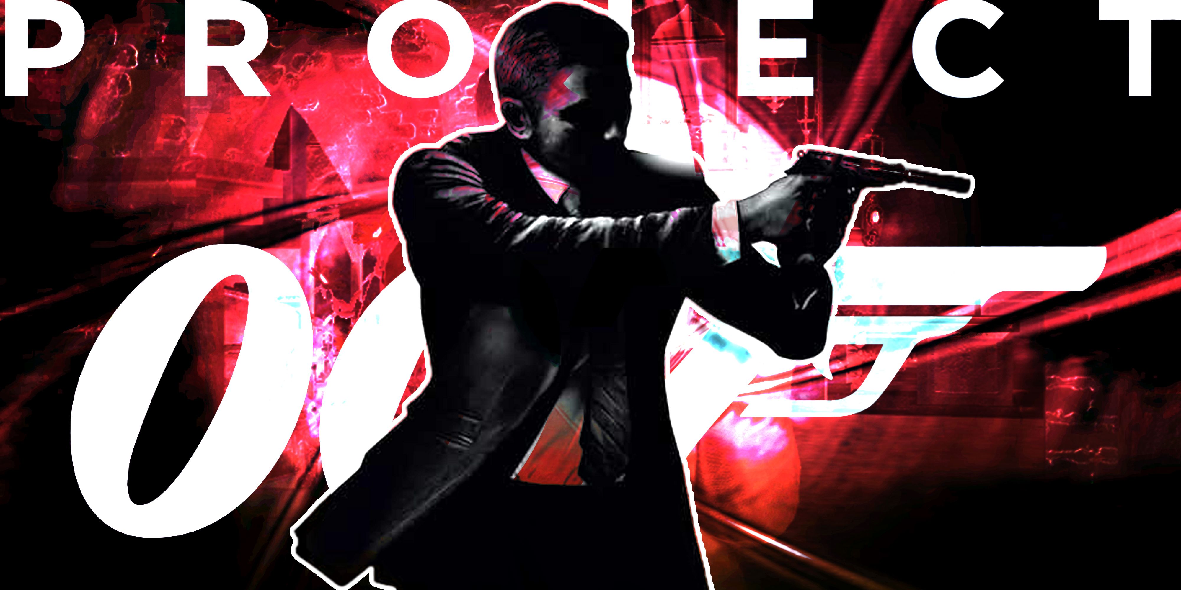 Daniel Craig James Bond in front of Project 007 logo
