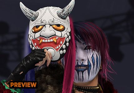 WWE 2K24 - Asuka taking off her mask 