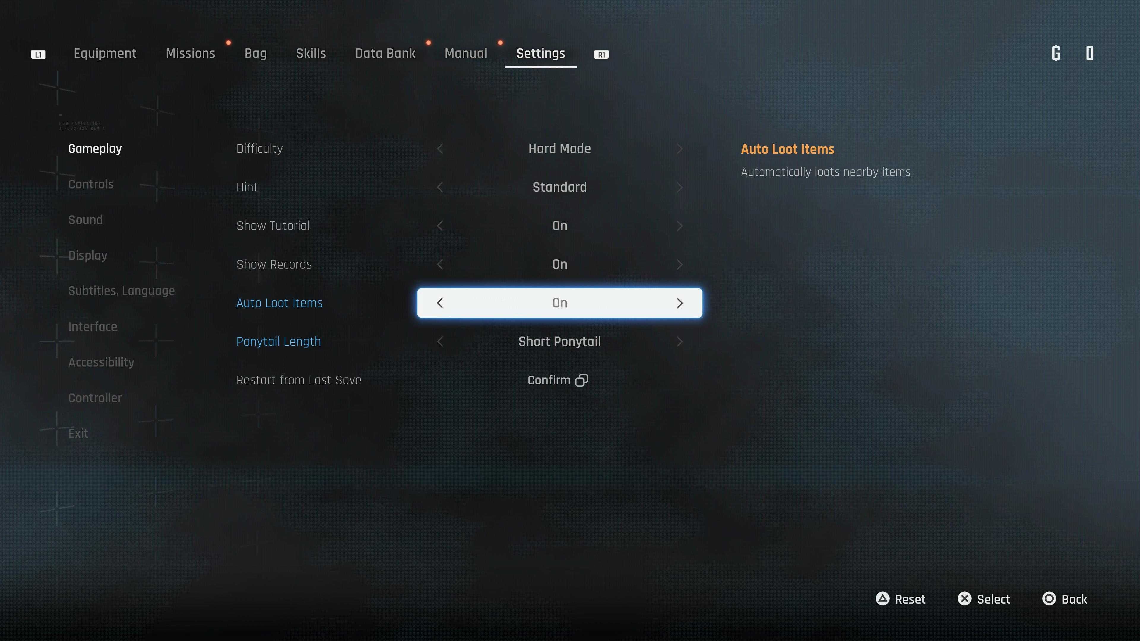 Auto Loot Items opion in the settings - Stellar Blade
