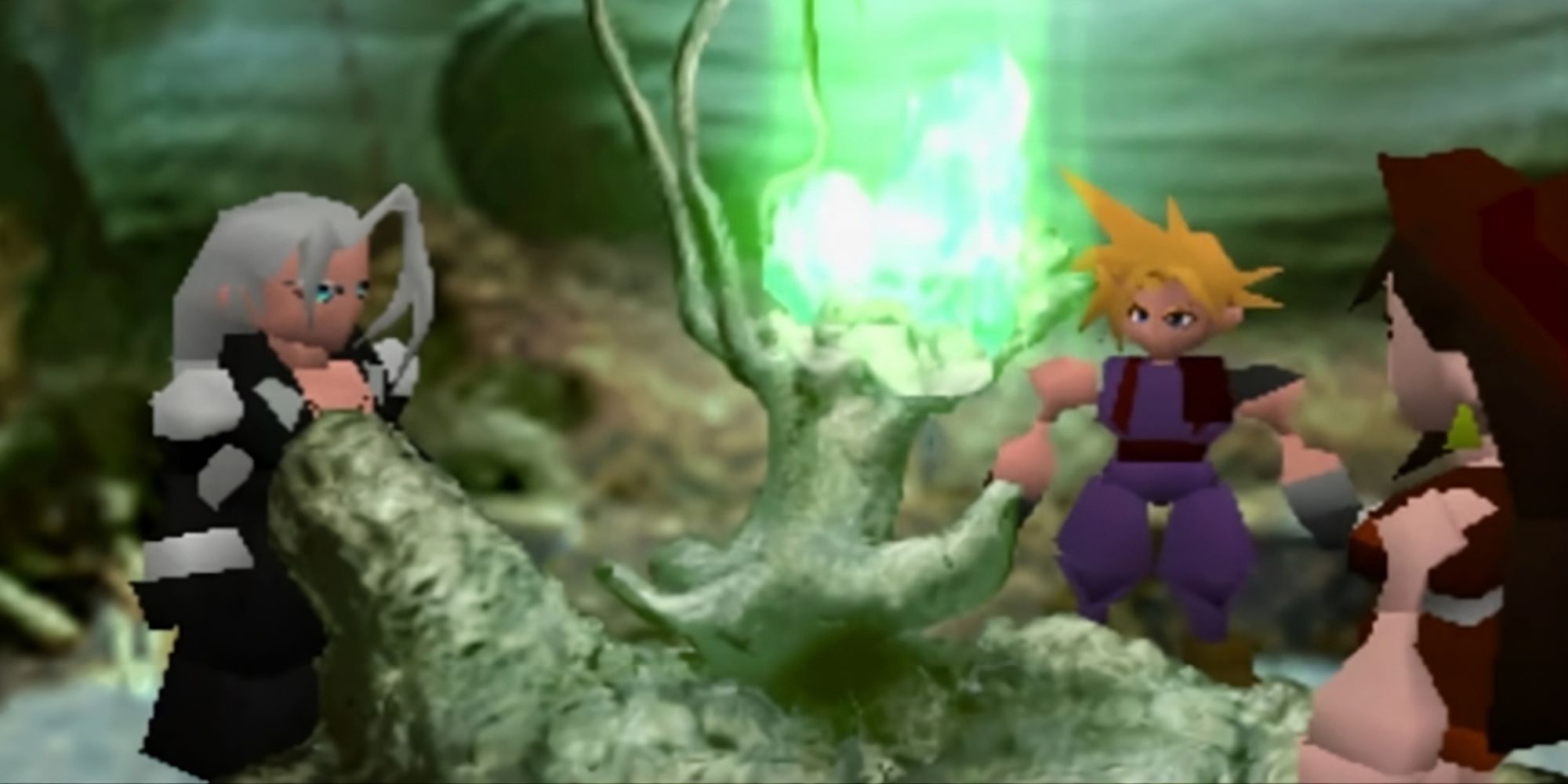 Cloud and Sephiroth in Final Fantasy 7