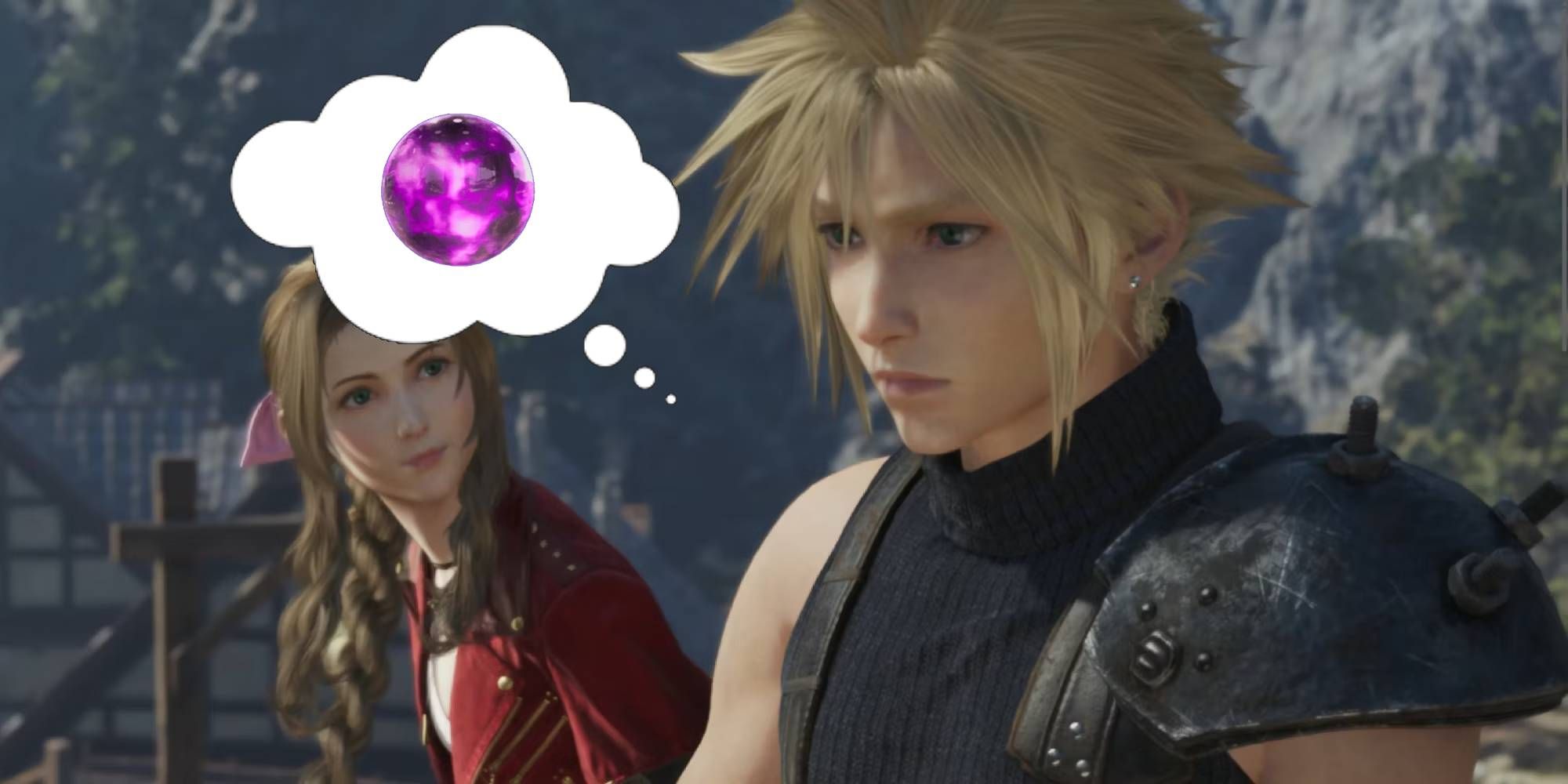 cloud thinking about materia thegamer heading image