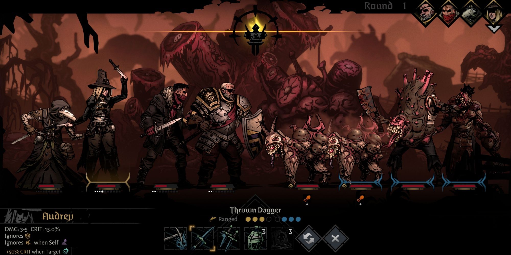 Darkest Dungeon 2: Full Party Versus Some Basic Monsters