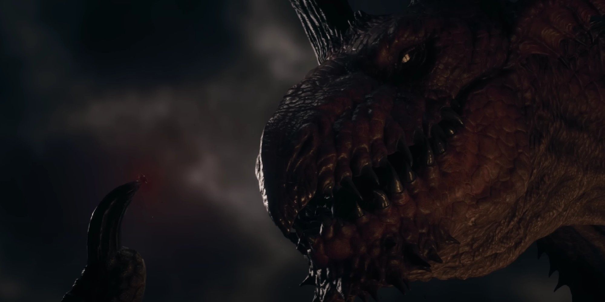Dragon's Dogma 2 image showing the Dragon holding the arisens heart