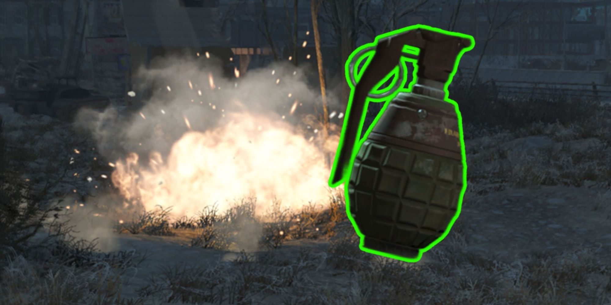 Fallout 4 How To Throw Grenade Guide Featured Image Fire and Grenade