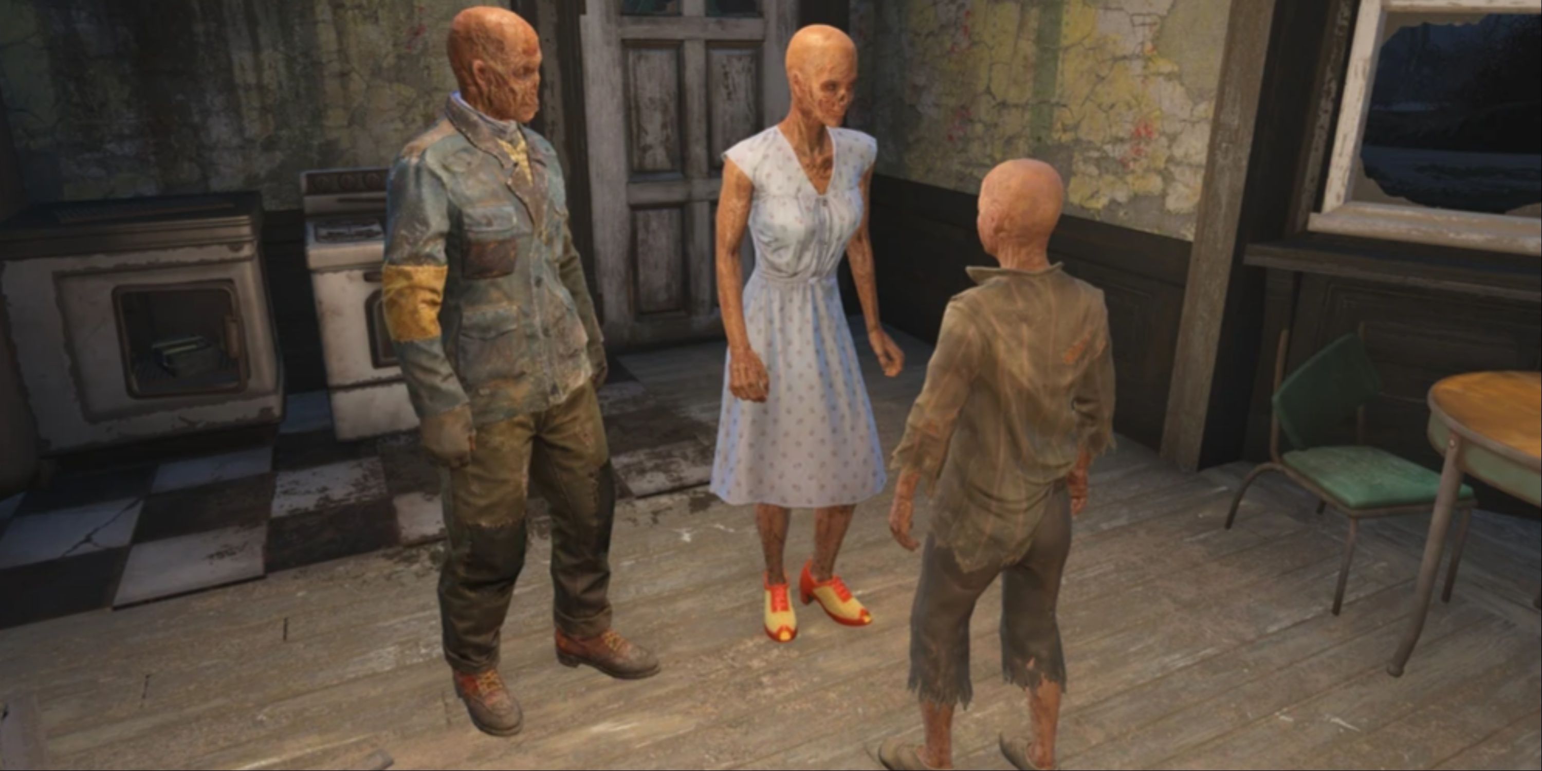 Fallout 4 The Kid In A Fridge Quest - Billy Reuniting And Talking With His Ghoul Parents In Their Home