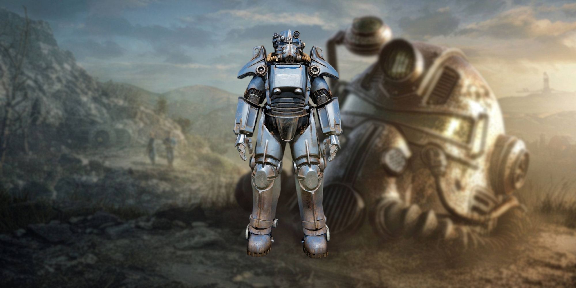 An image from Fallout 76 of the T-45 Power Armor, which is the classic and all-rounded piece of Power Armor.