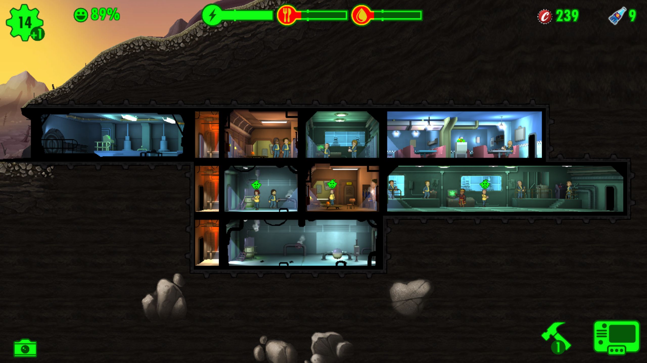 Как удалять и перемещать комнаты в Fallout Shelter