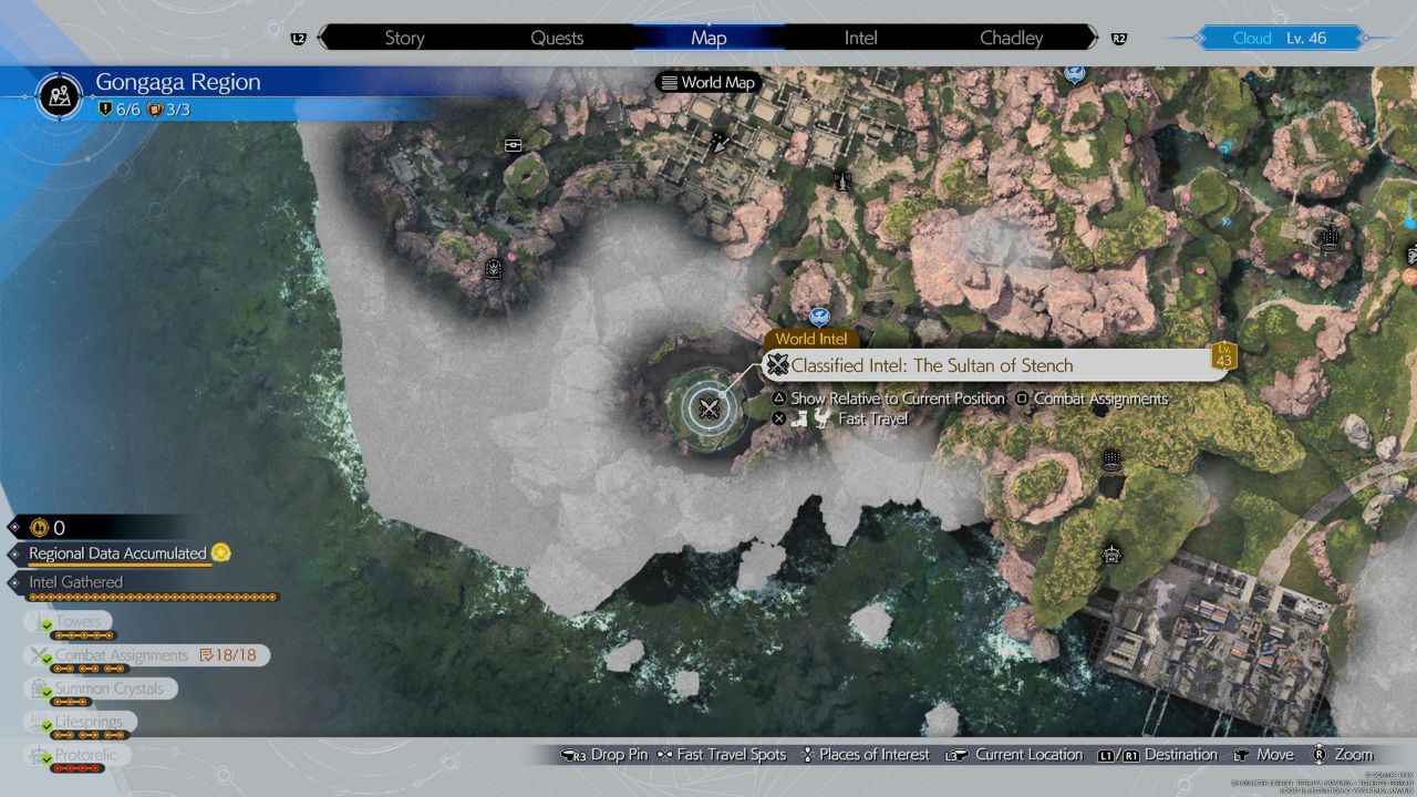 The Classified Intel mission location in Gongaga in Final Fantasy 7 Rebirth.