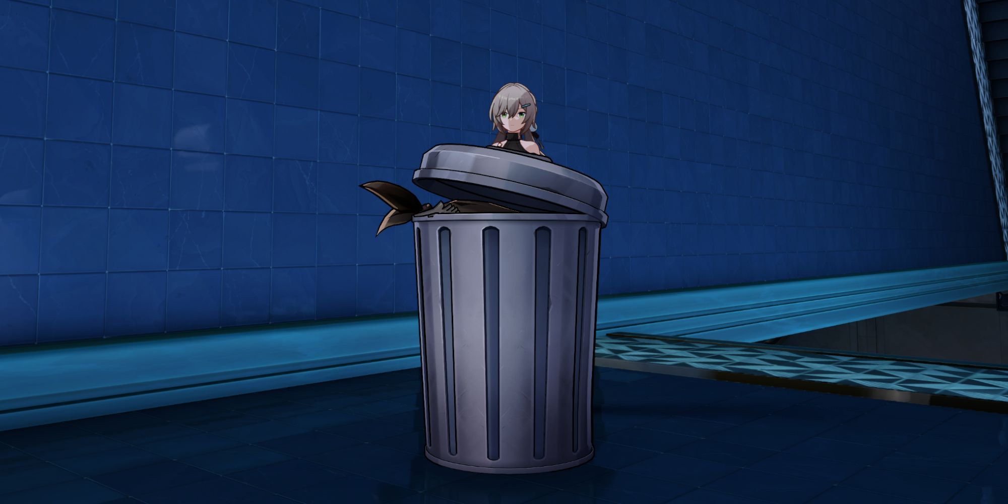 Honkai Star Rail A Child's Dream Lordy Trashcan With Qingque Behind It