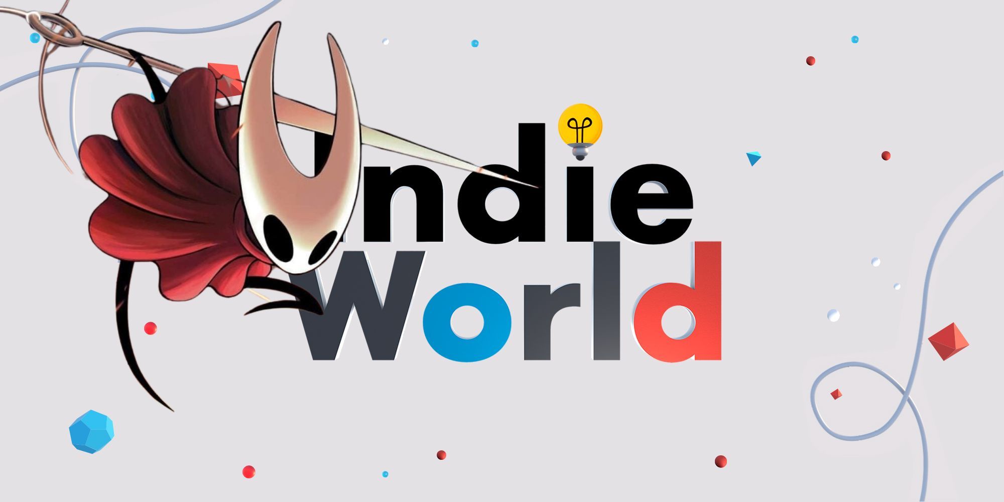 Indie World logo with Silksong character